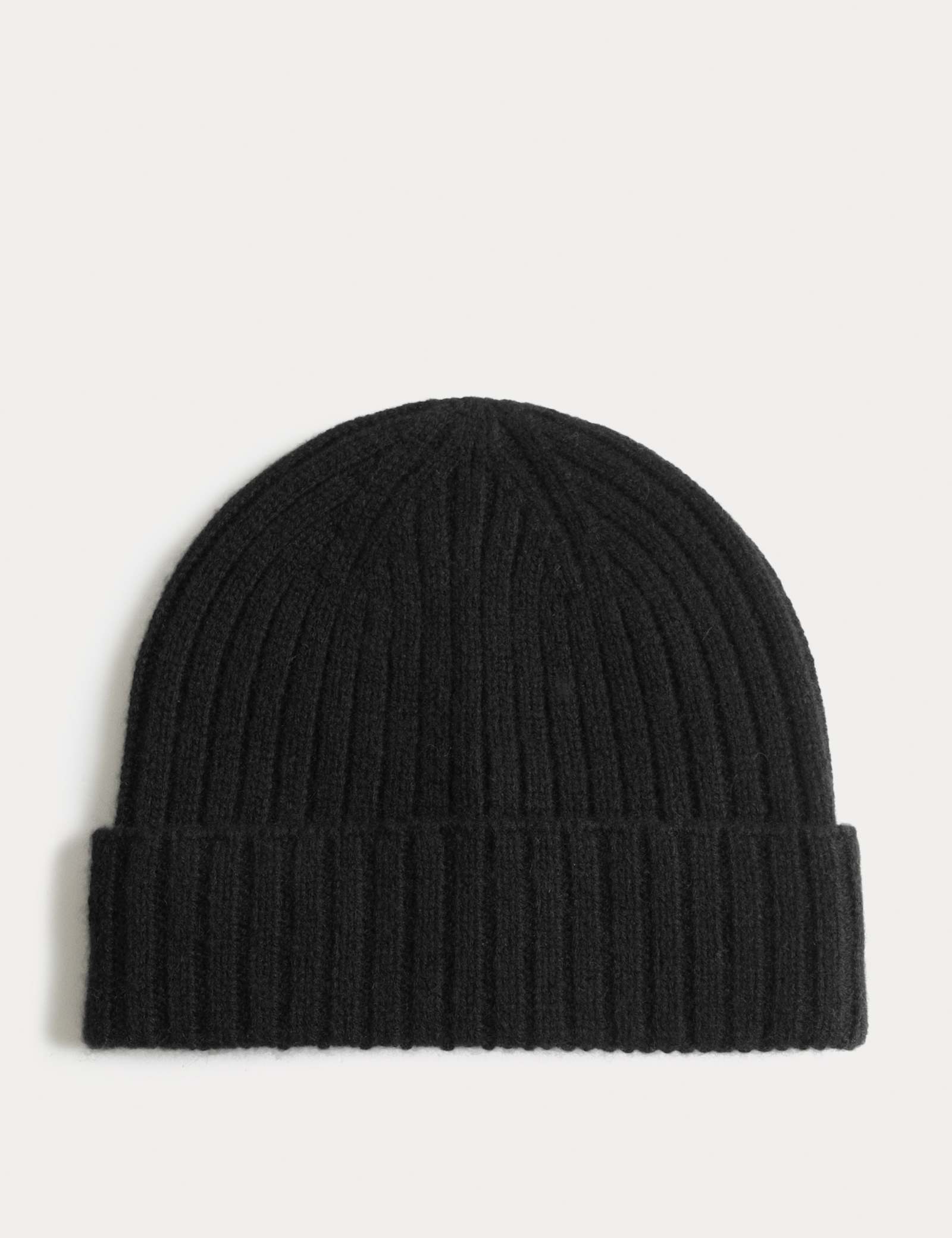 Pure Cashmere Knitted Beanie Hat - image 1