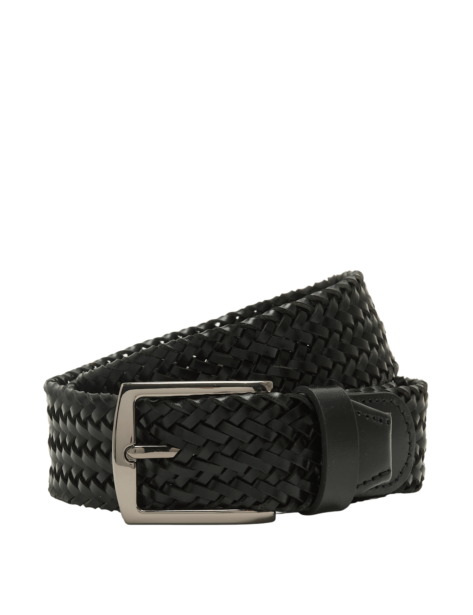 Stretch Leather Plaited Belt - image 2