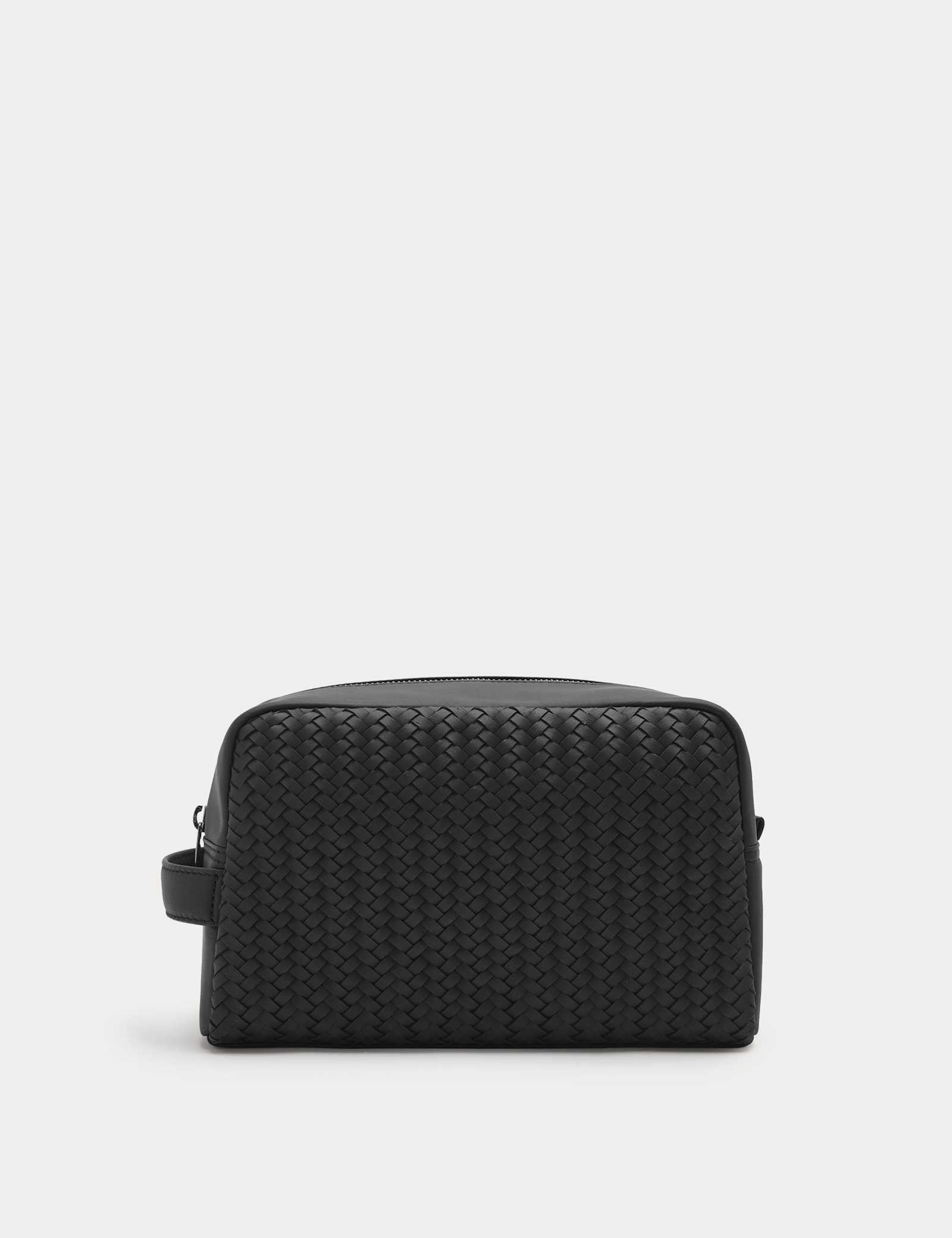 Braided Leather Washbag - image 1