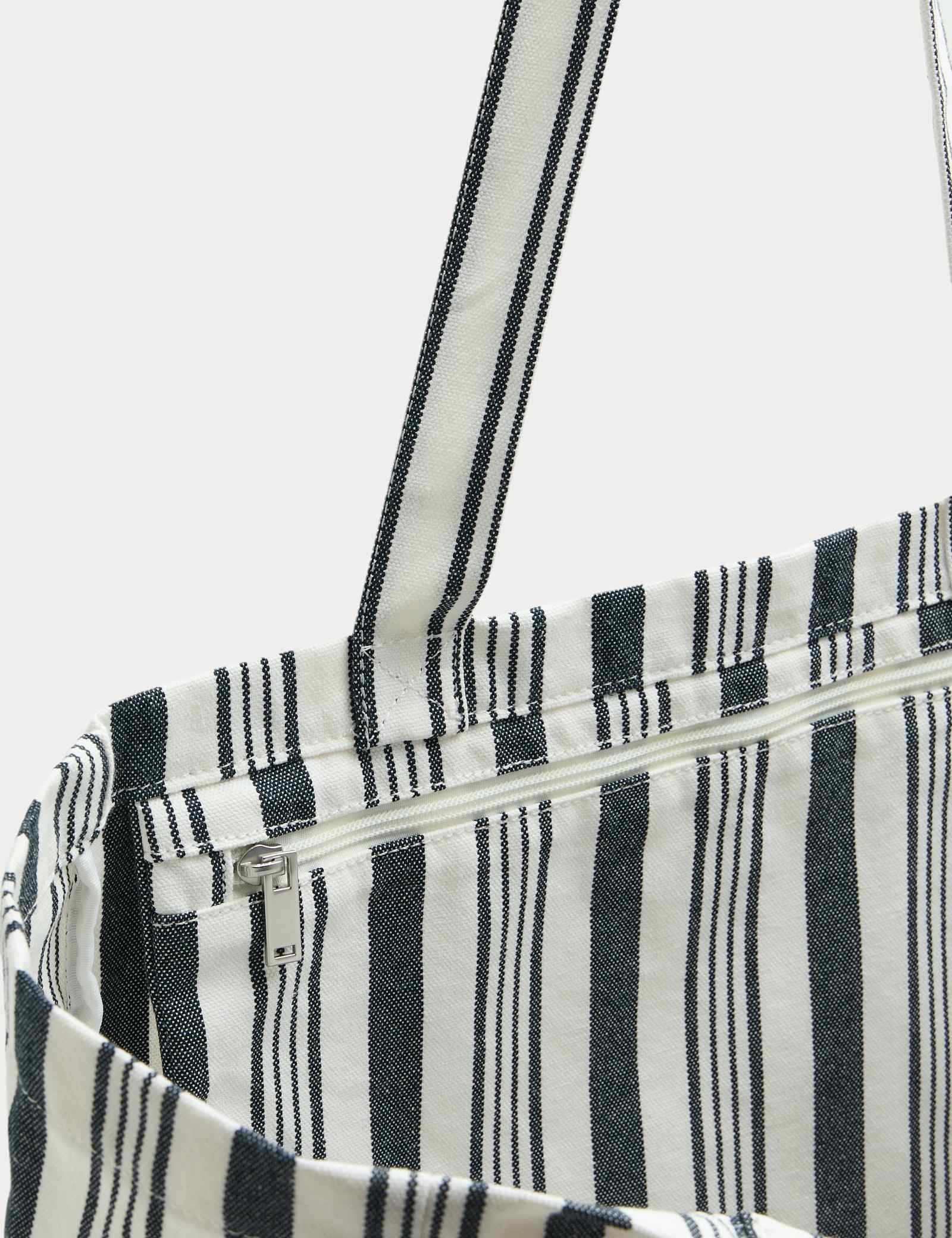 Canvas Striped Shopper - image 4