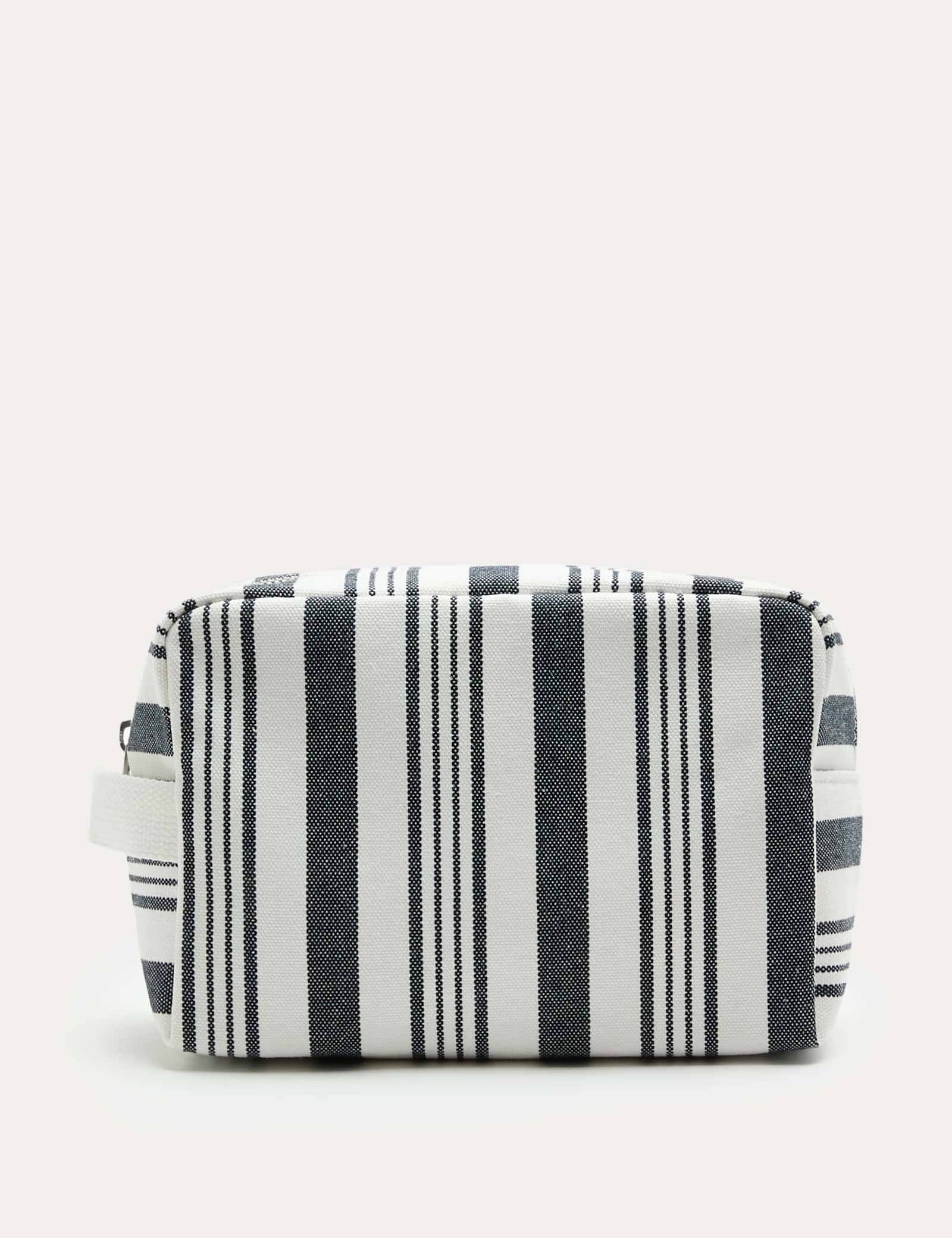 Canvas Striped Washbag - image 1