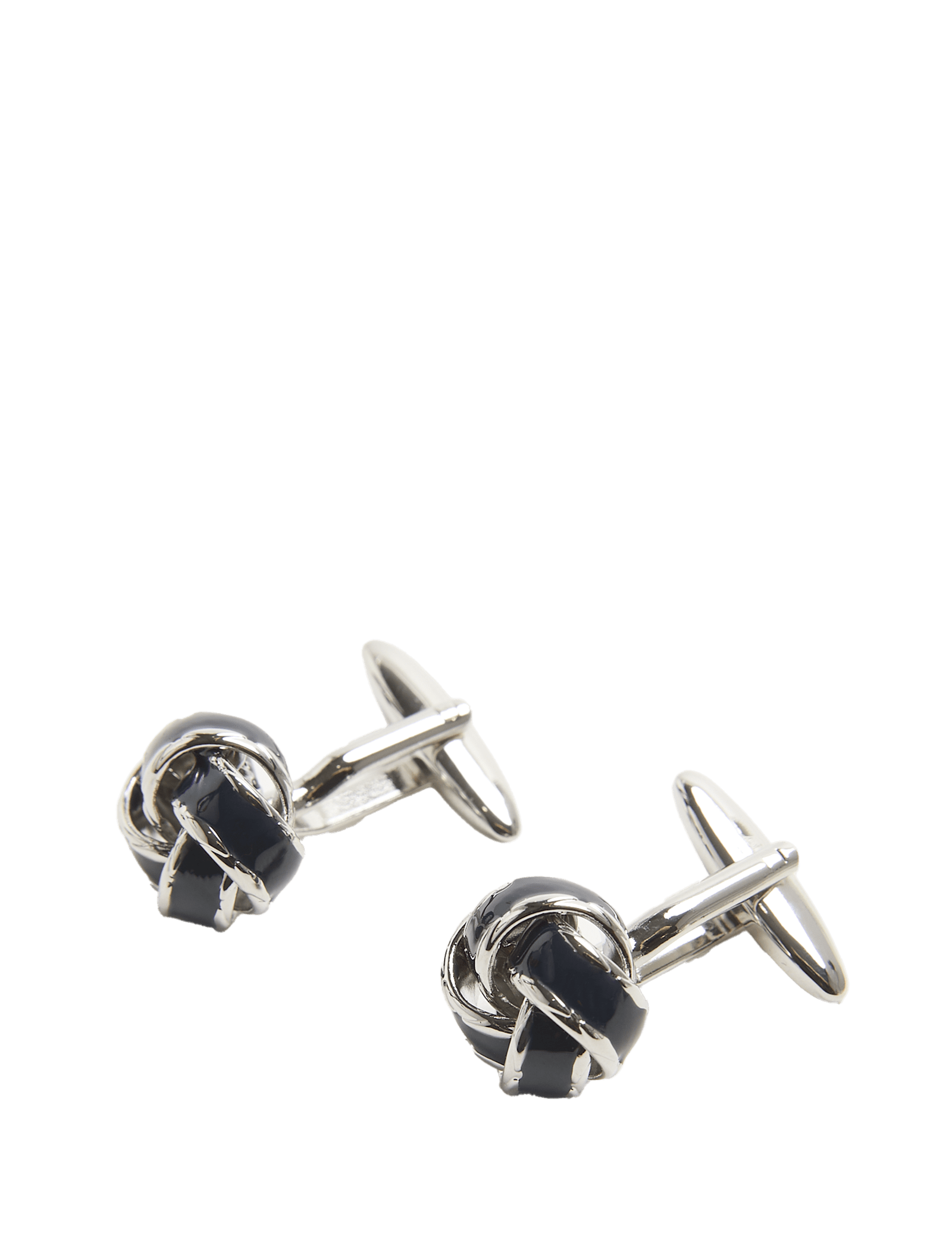 Silver Blue Knot Cufflinks - image 3