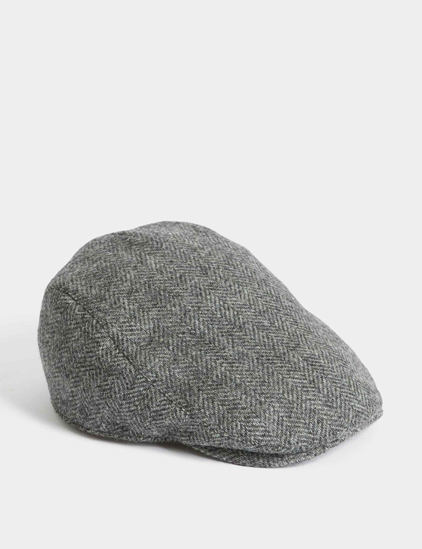 Pure Wool Herringbone Flat Cap with Stormwear - image 1