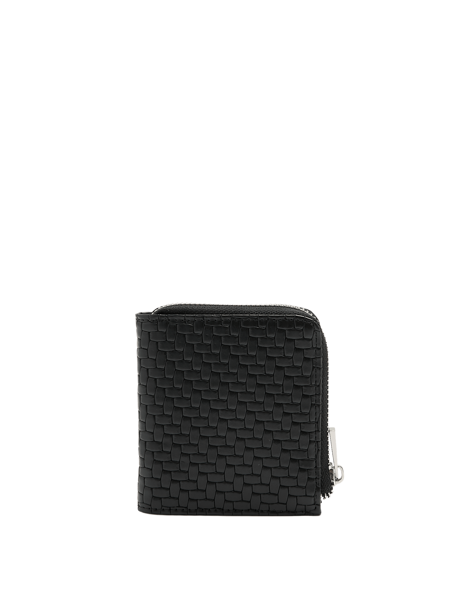 Faux Leather Textured Bi-Fold Zip Wallet - image 2