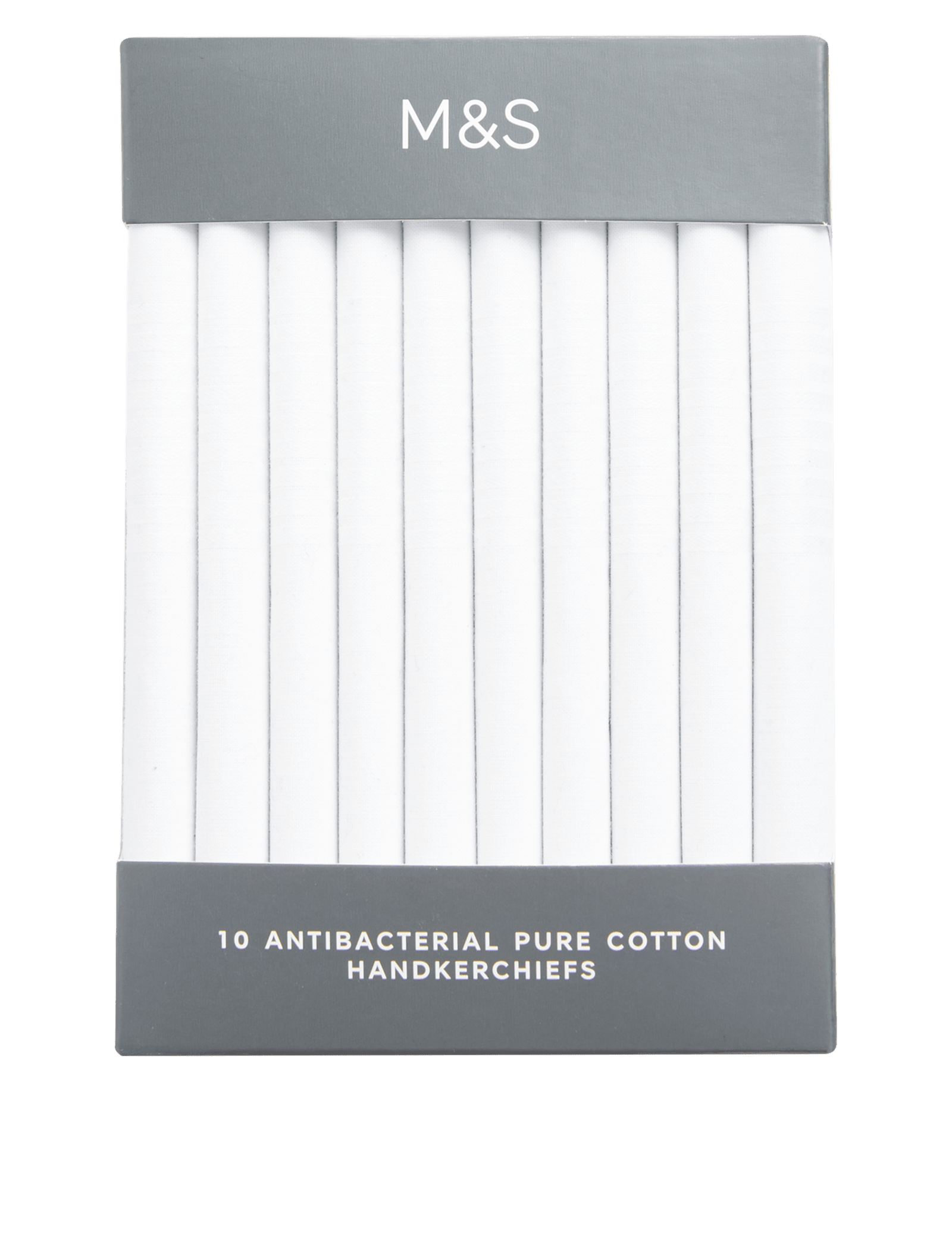 10pk Antibacterial Pure Cotton Handkerchiefs with Sanitized Finish - image 3
