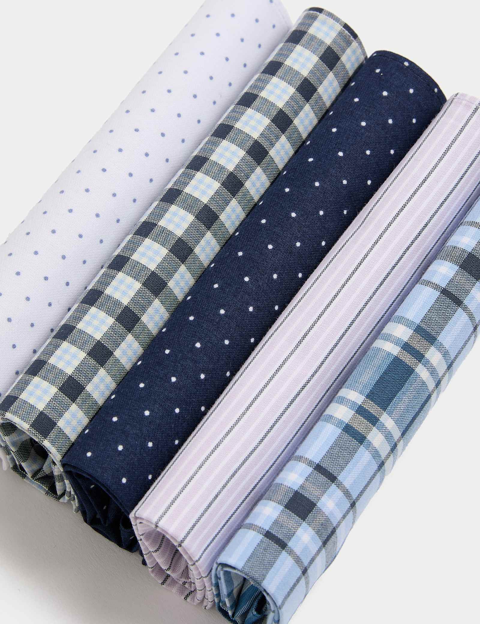 5 Pack Pure Cotton Patterned Handkerchiefs - image 2