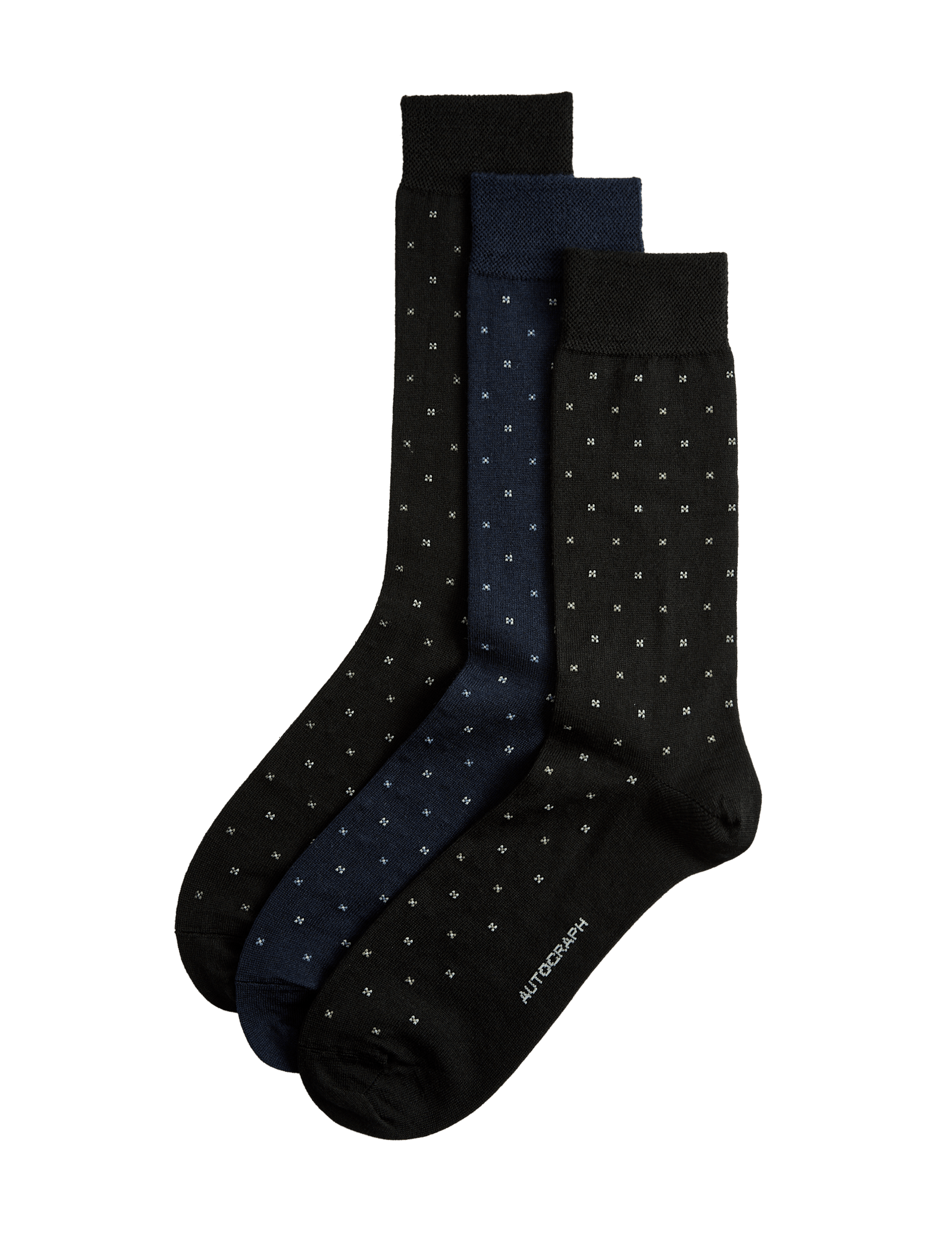 3 Pack Geometric Merino Wool Blend Socks - image 2