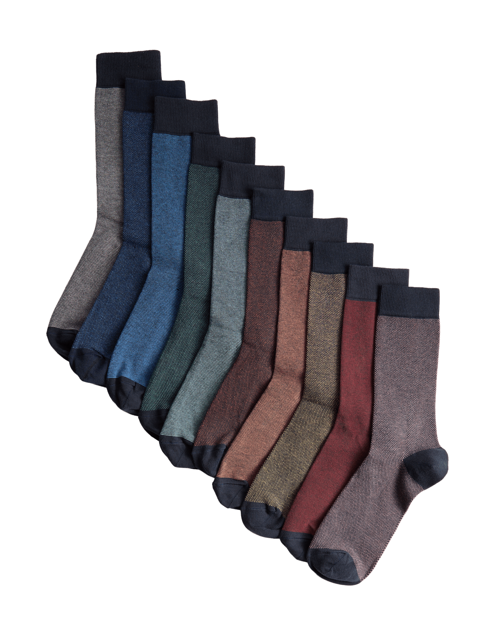 10pk Pique Cotton Rich Socks - image 2