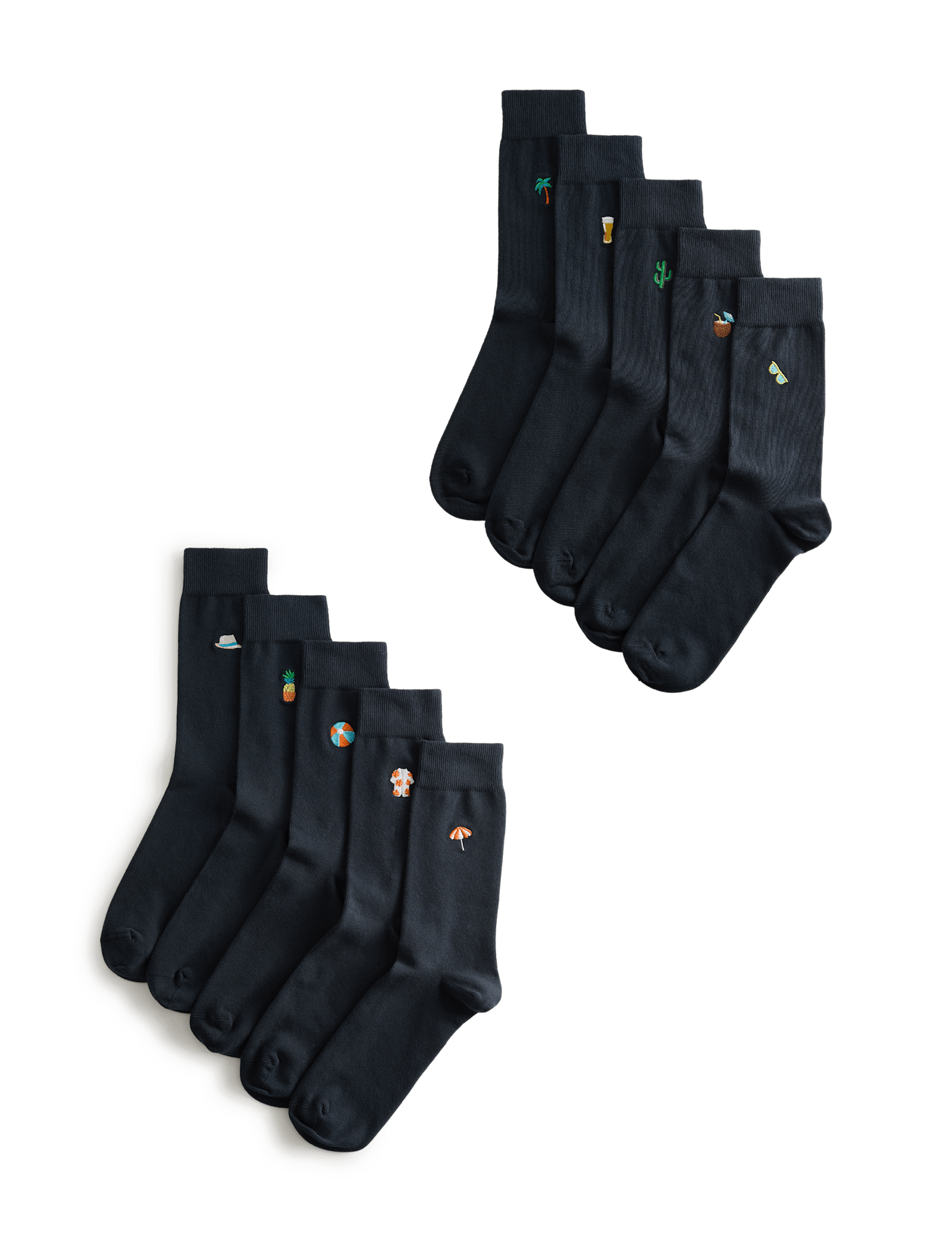 10 Pack Cool & Fresh Cotton Rich Holiday Socks - image 2