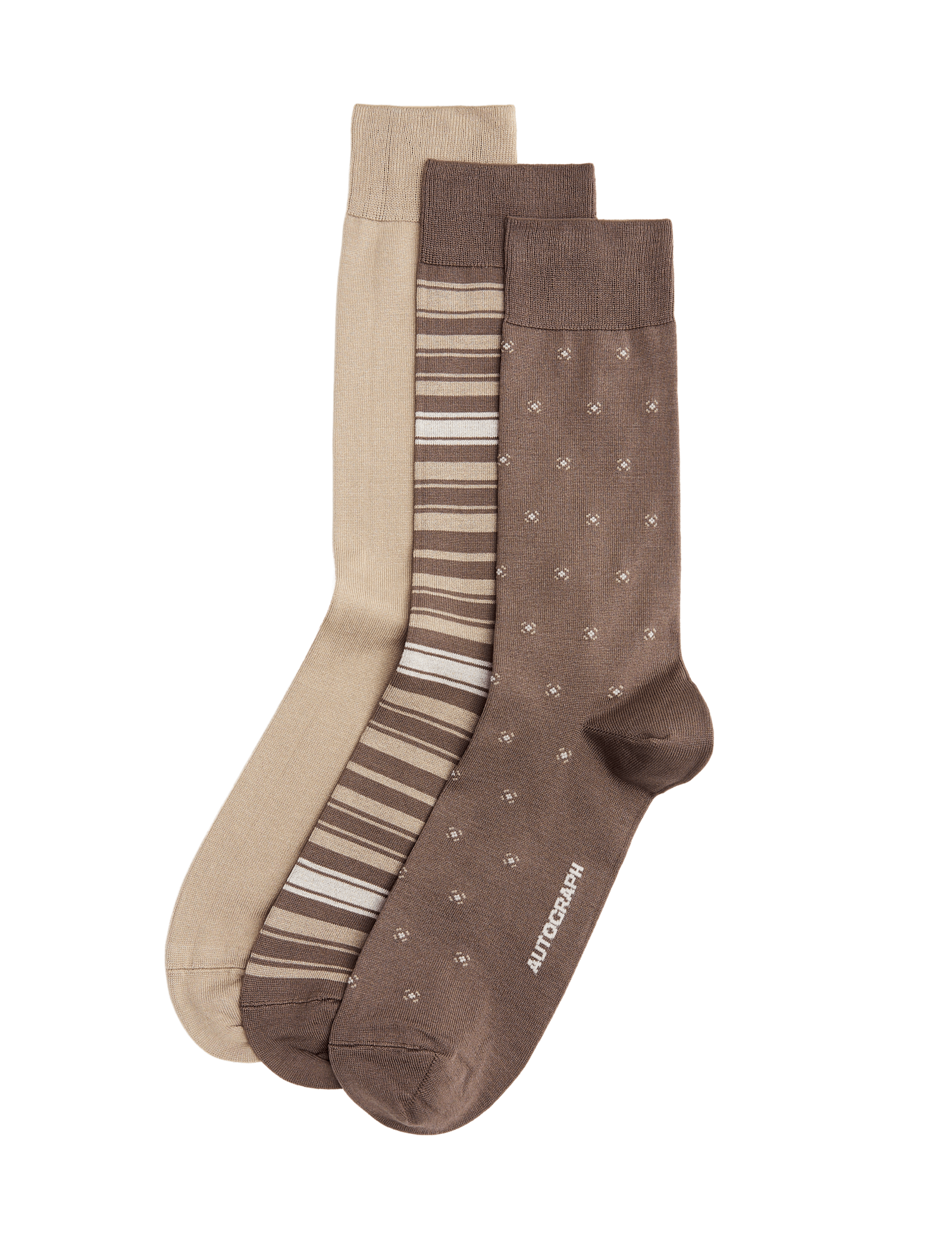3 Pack Mercerised Cotton Rich Socks - image 2