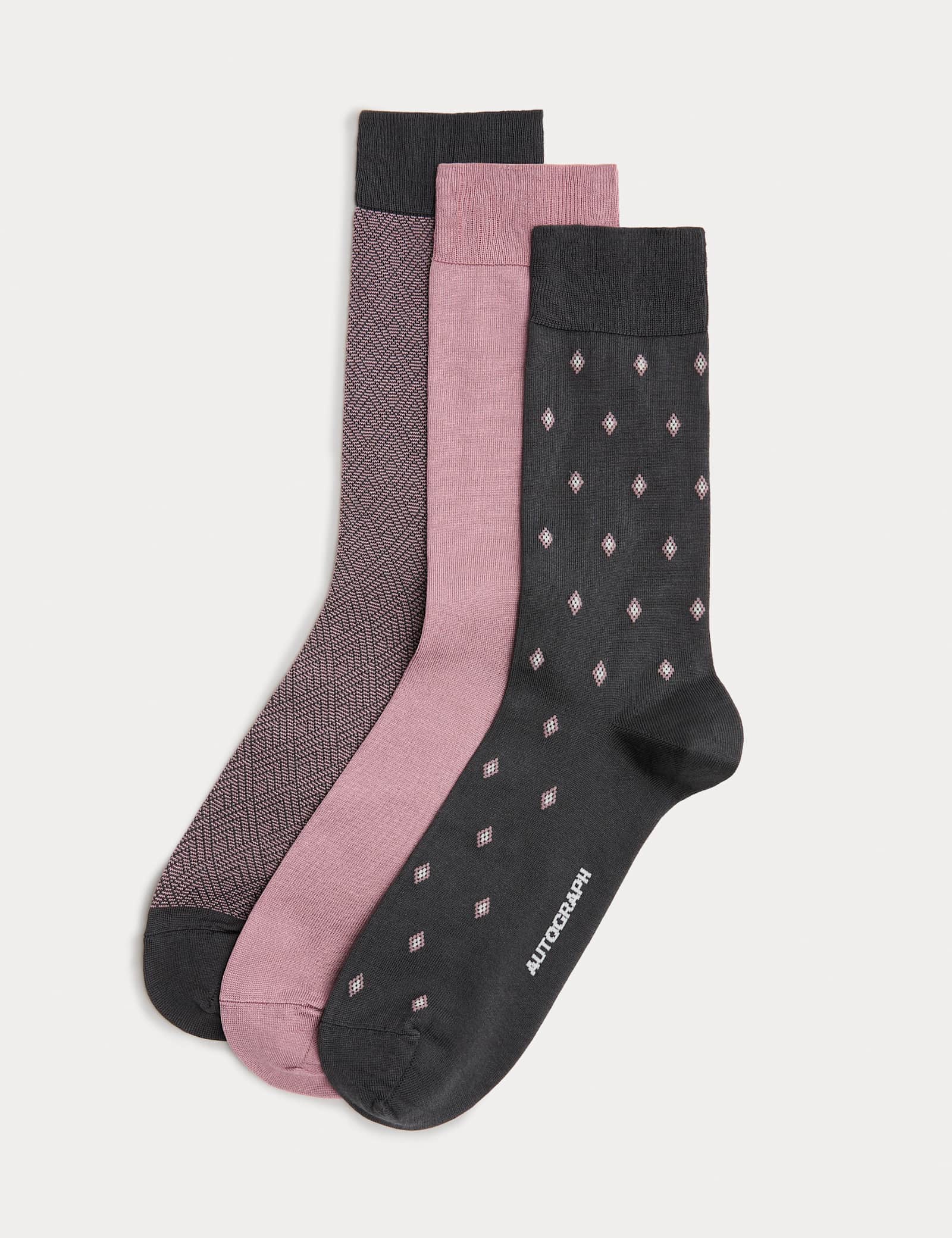 3 Pack Mercerised Cotton Rich Socks - image 1