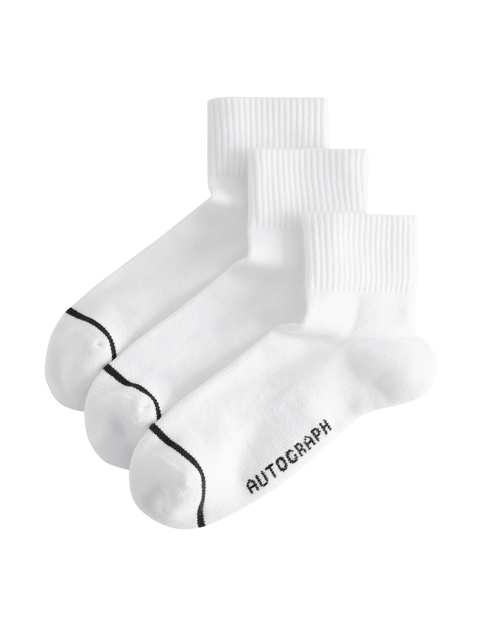 3 Pack Pima Cotton Rich Quarter Liner Socks - image 3