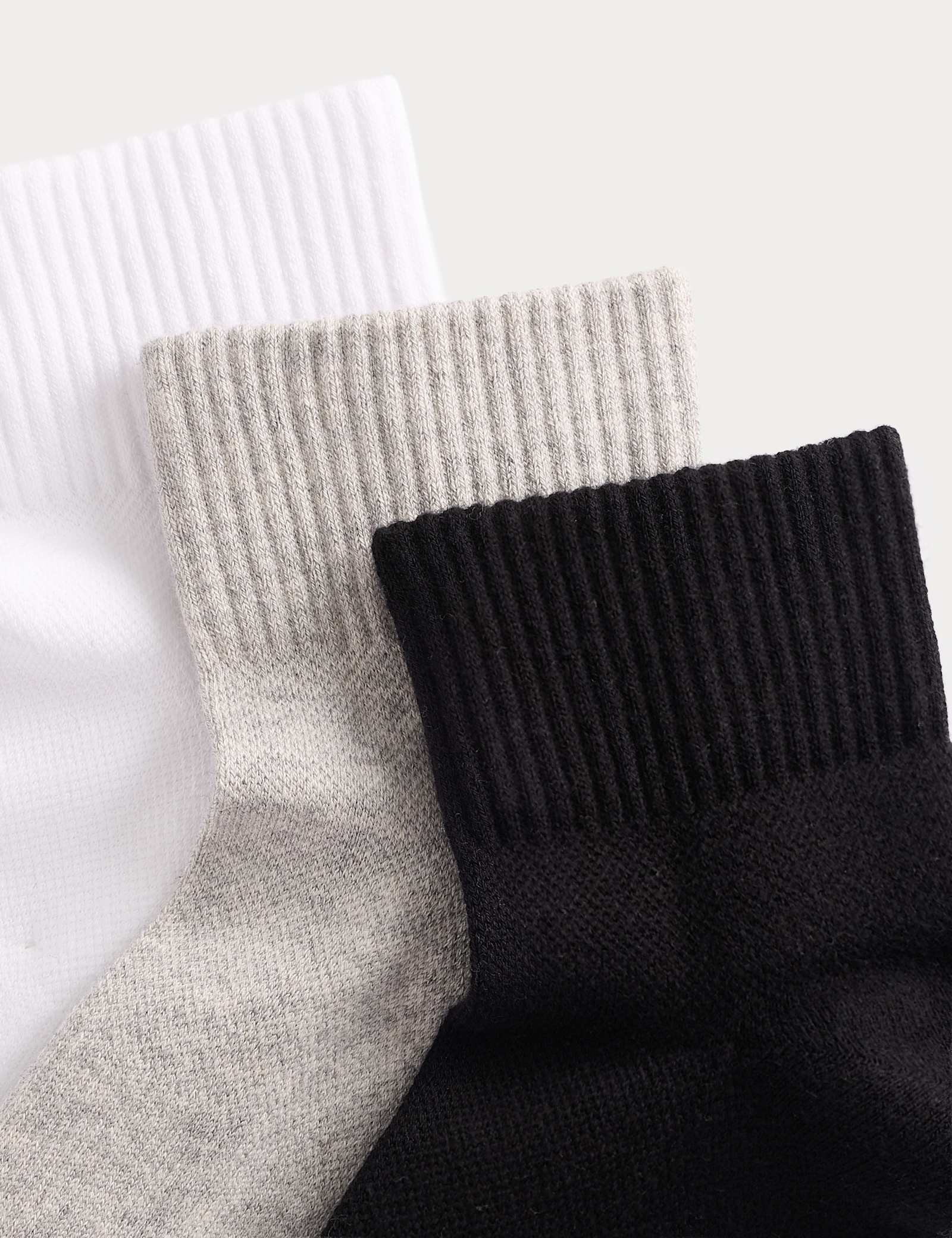 3 Pack Pima Cotton Rich Quarter Liner Socks - image 5