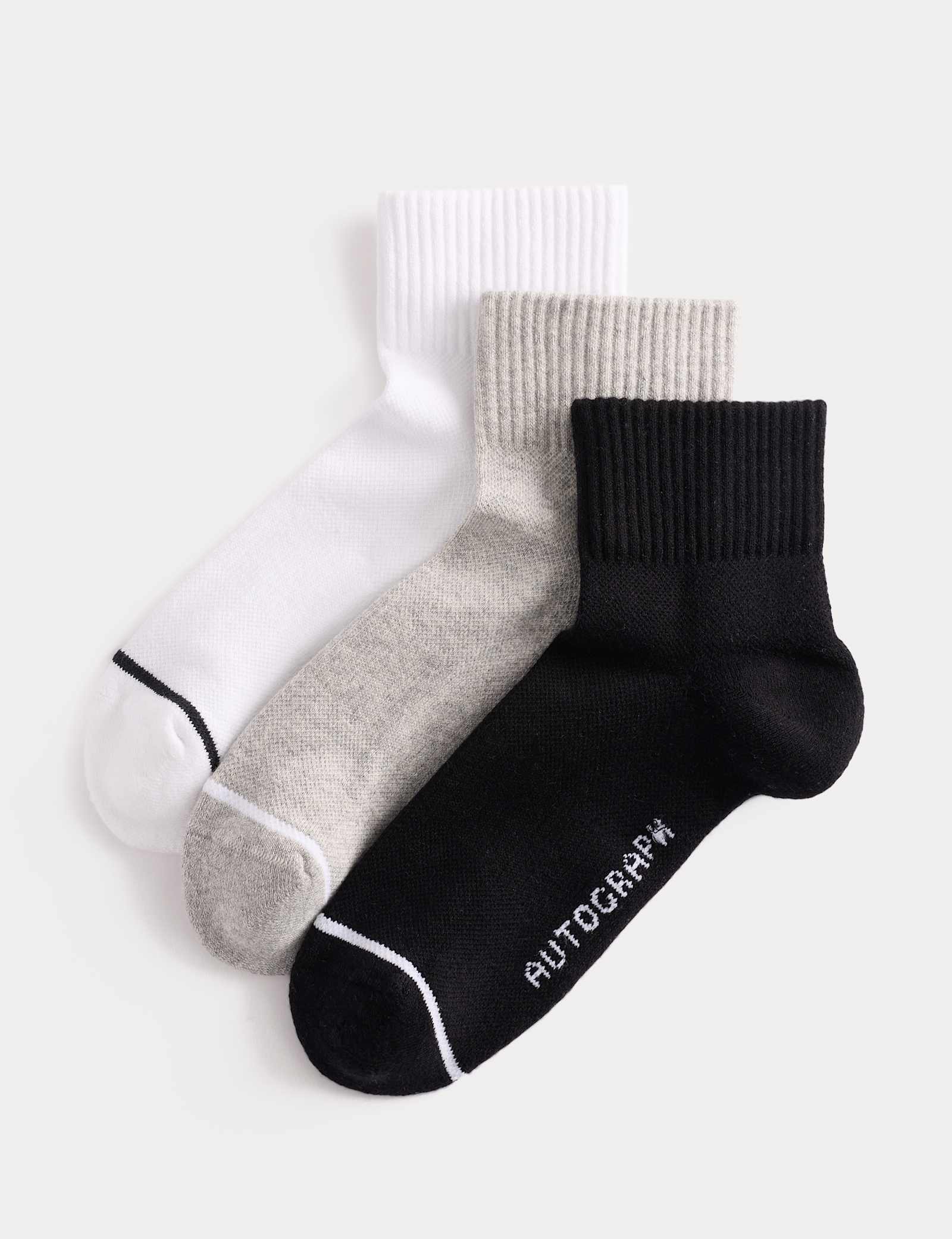 3 Pack Pima Cotton Rich Quarter Liner Socks - image 2