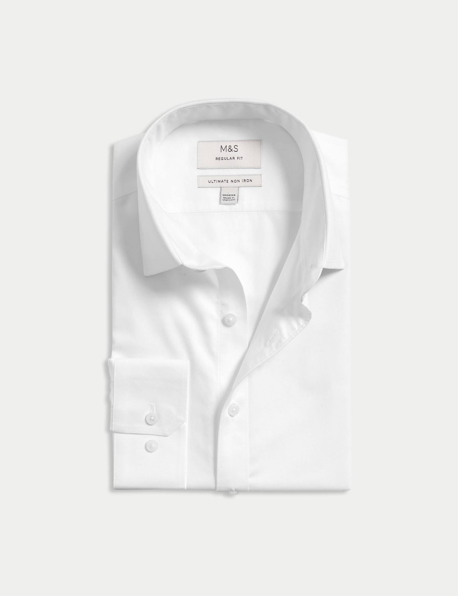 Regular Fit 2 Inch Shorter Ultimate Non Iron Twill Shirt - image 1