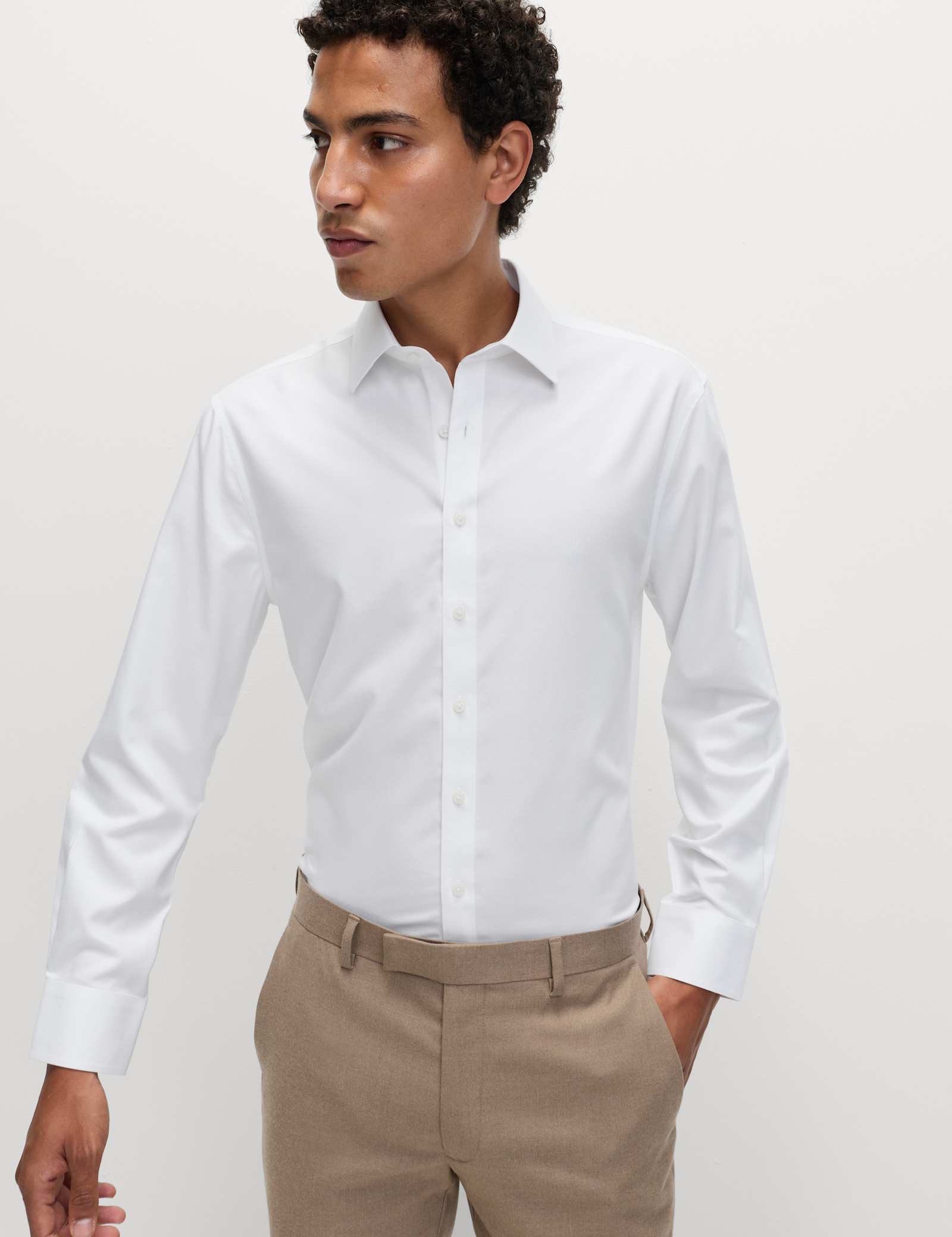 Slim Fit 2 Inch Shorter Ultimate Non Iron Cotton Shirt - image 3