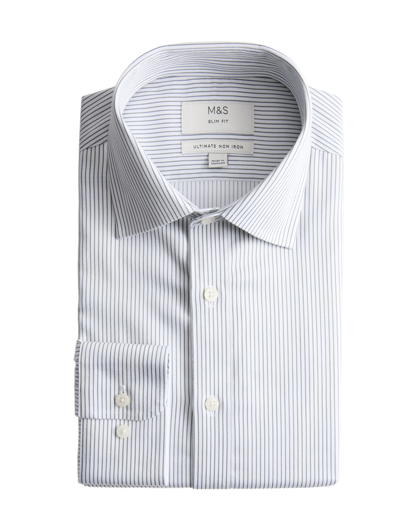 Slim Fit Ultimate Non Iron Cotton Striped Shirt - image 5