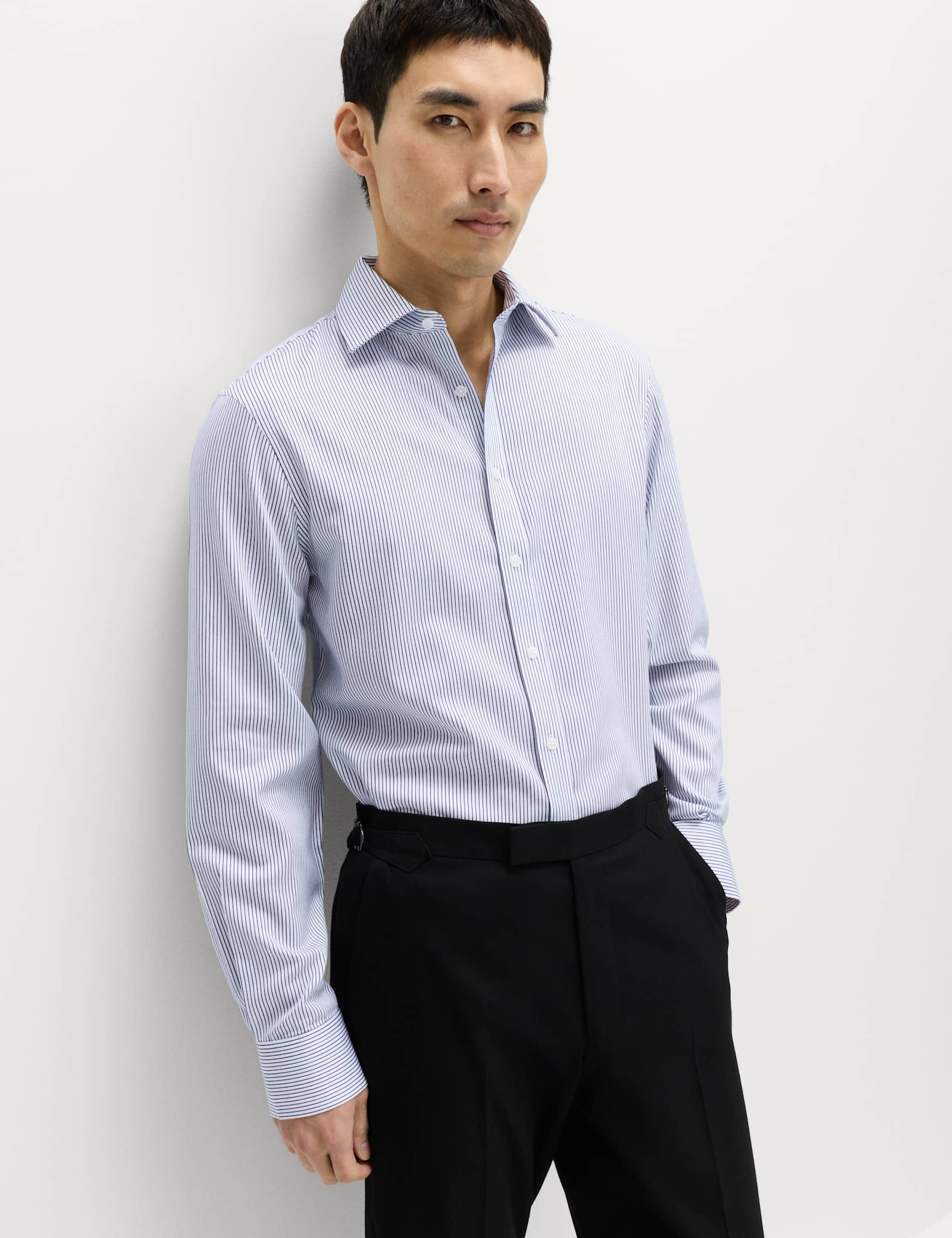 Slim Fit Ultimate Non Iron Cotton Striped Shirt - image 2