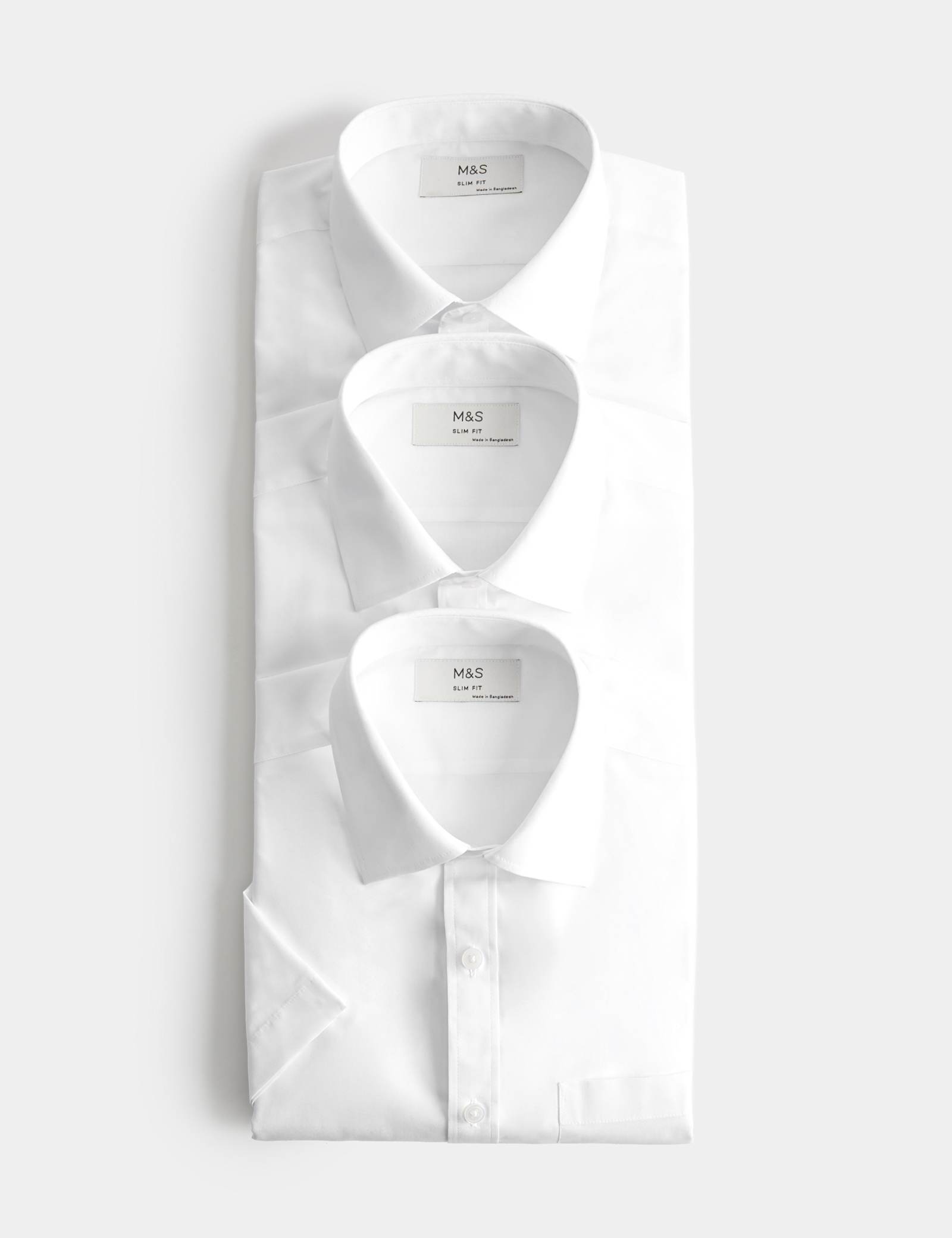3 Pack Slim Fit Easy Iron Short Sleeve Shirts - image 2