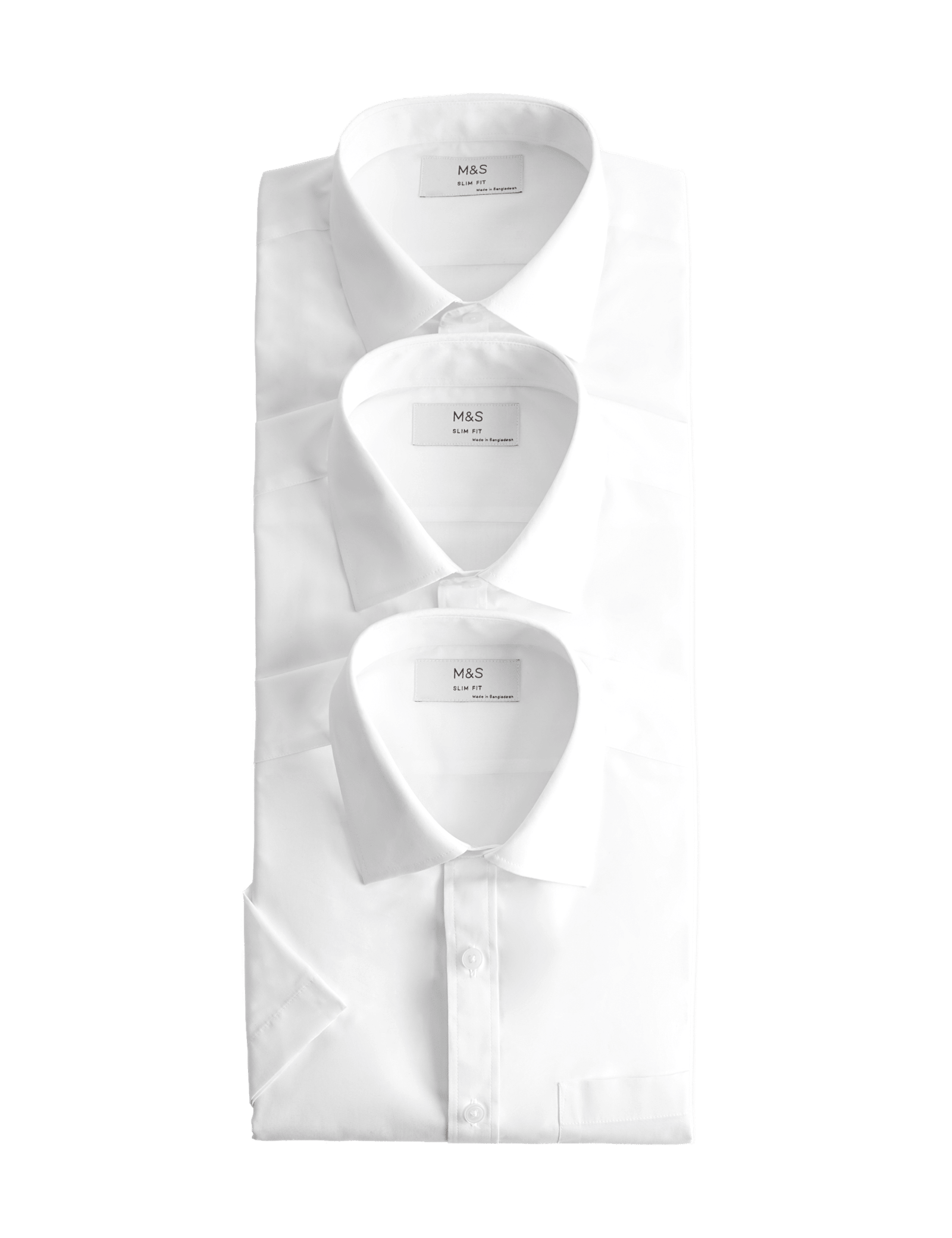 3 Pack Slim Fit Easy Iron Short Sleeve Shirts - image 3