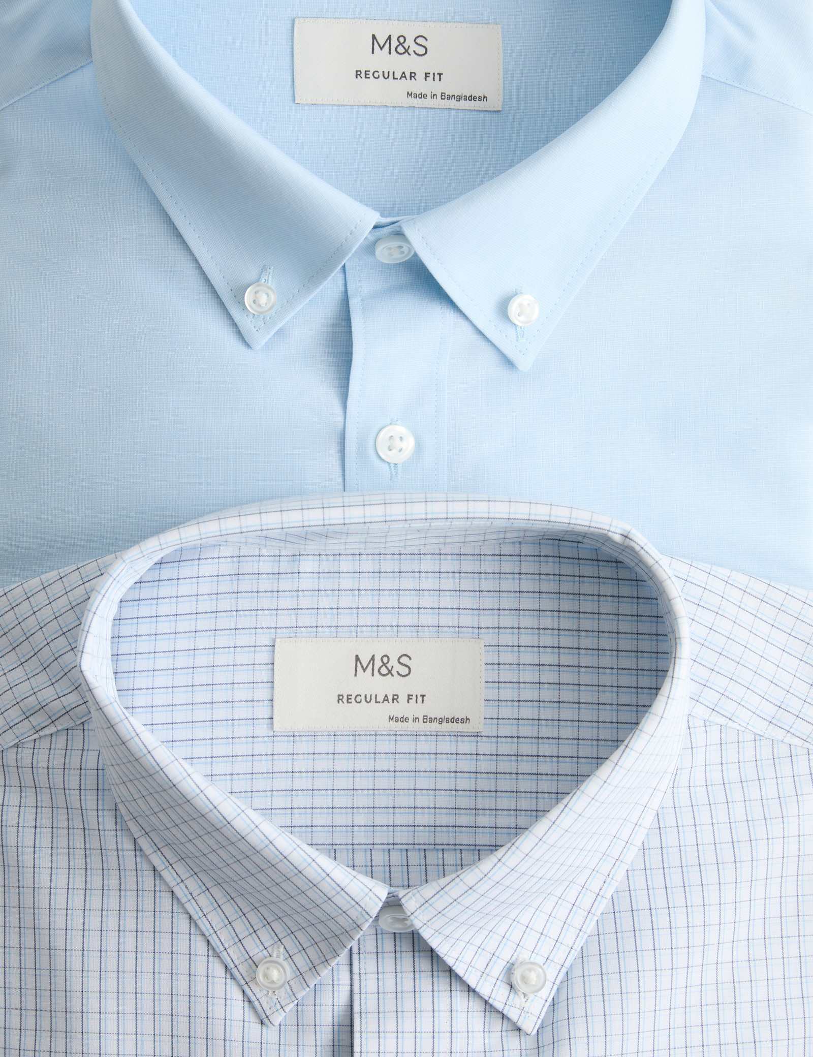 2 Pack Regular Fit Check Short Sleeve Shirts - image 4