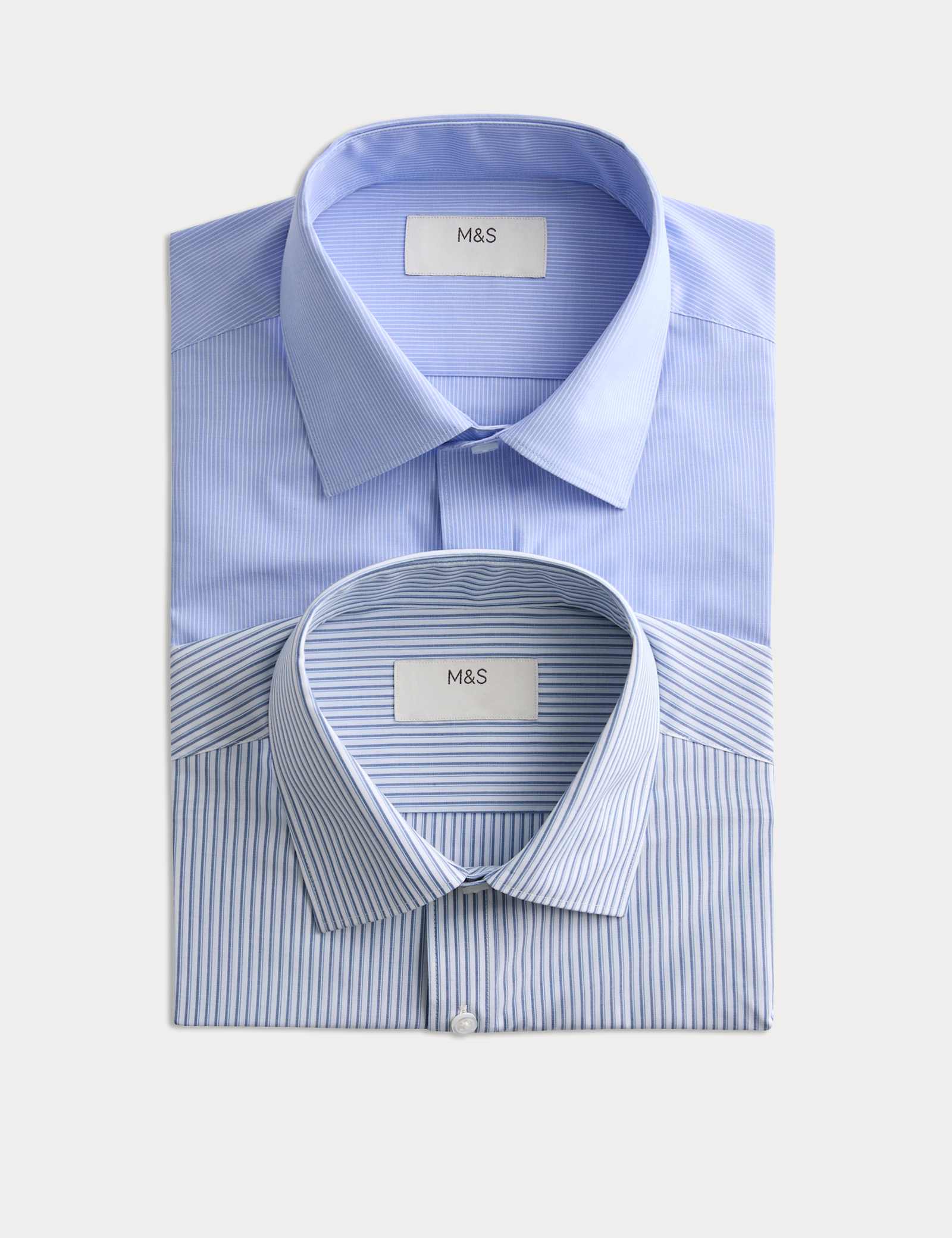2 Pack Regular Fit Easy Iron Cotton Blend Shirts - image 2