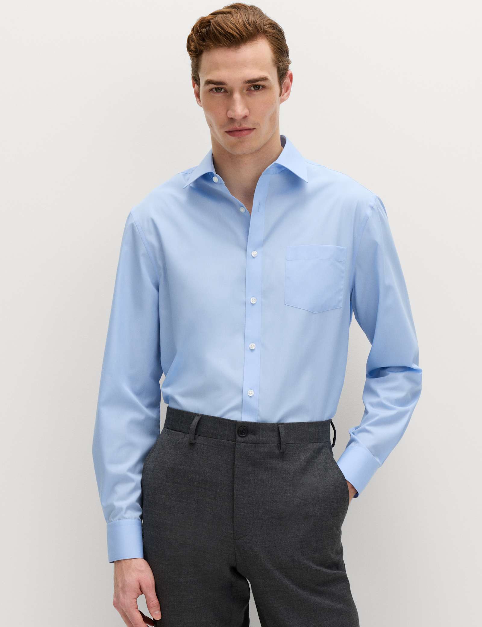 2 Pack Regular Fit Easy Iron Cotton Blend Shirts - image 3