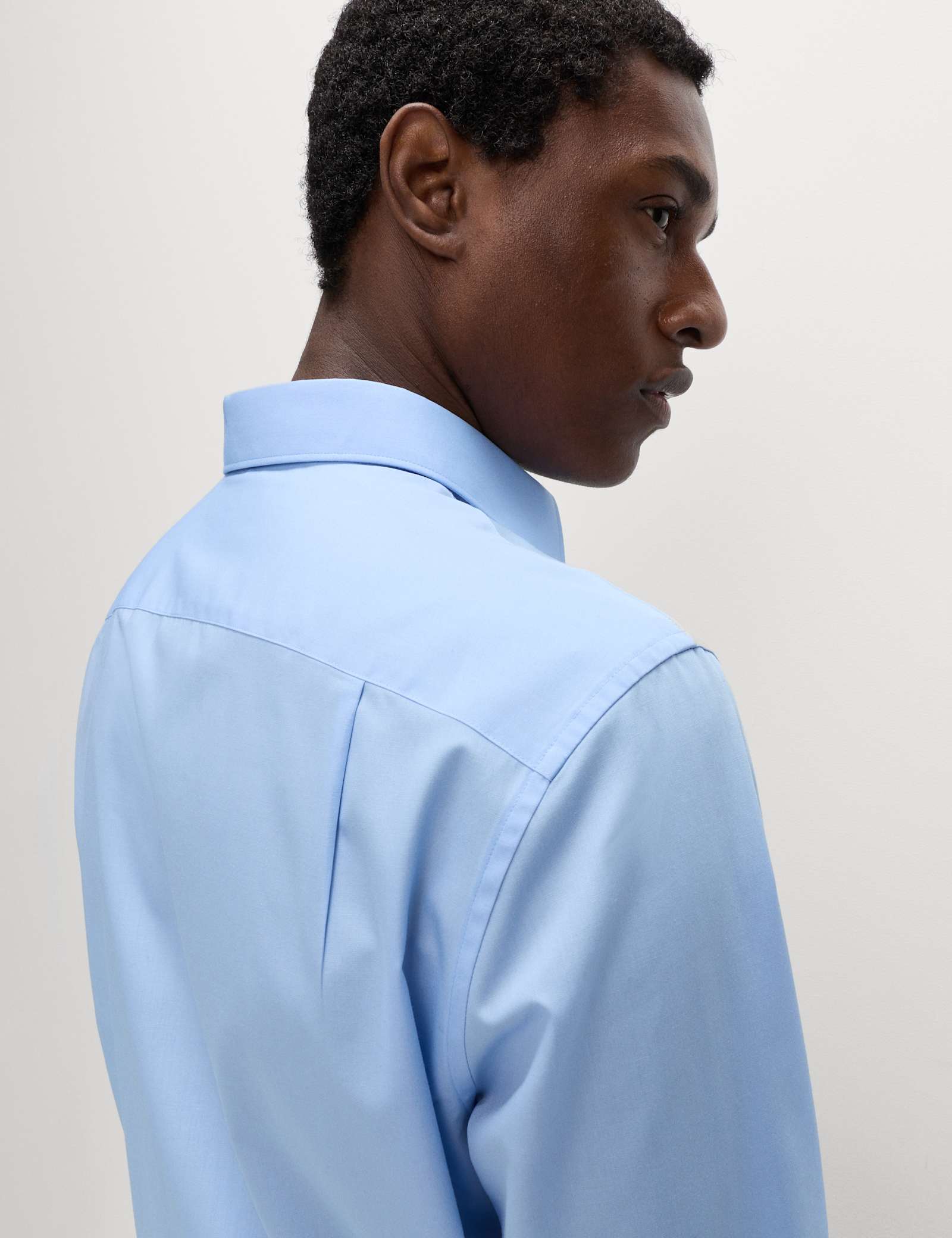 Regular Fit 2 Inch Shorter Cotton Blend Shirt - image 3