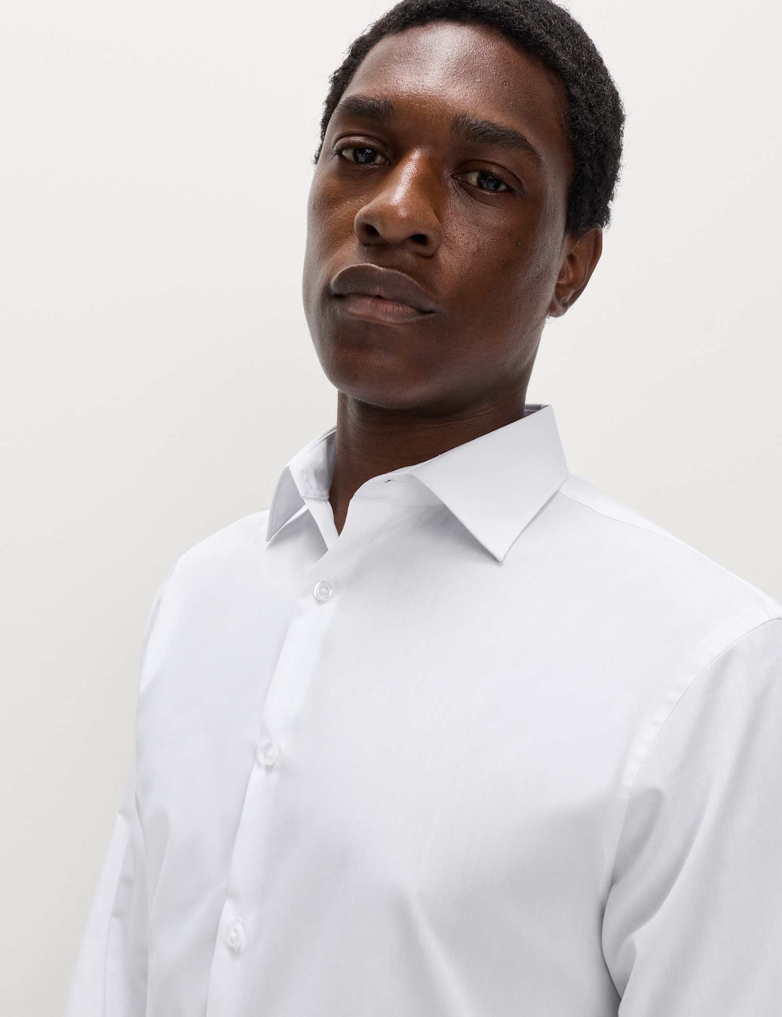 Regular Fit 2 Inch Shorter Cotton Blend Shirt - image 4
