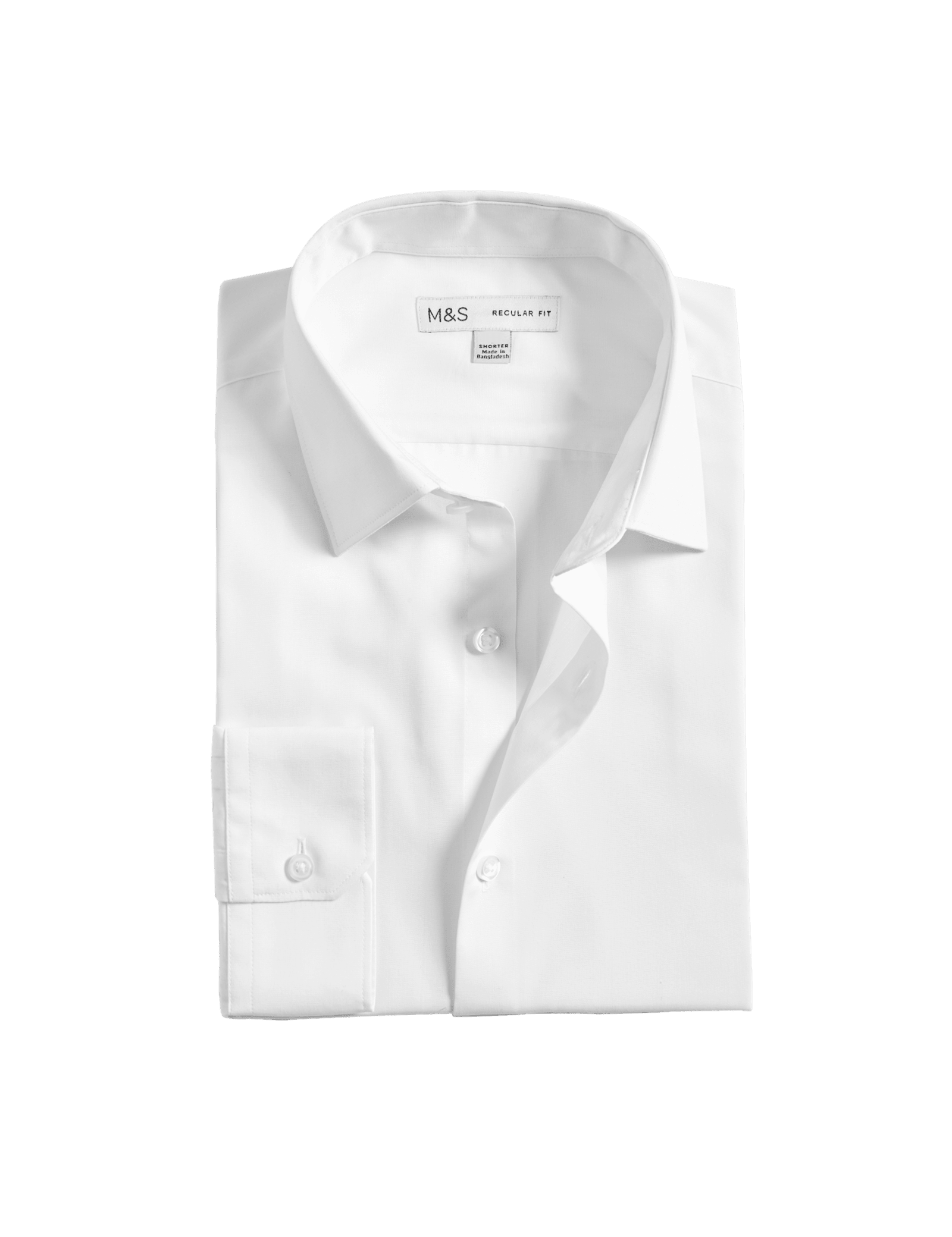 Regular Fit 2 Inch Shorter Cotton Blend Shirt - image 5