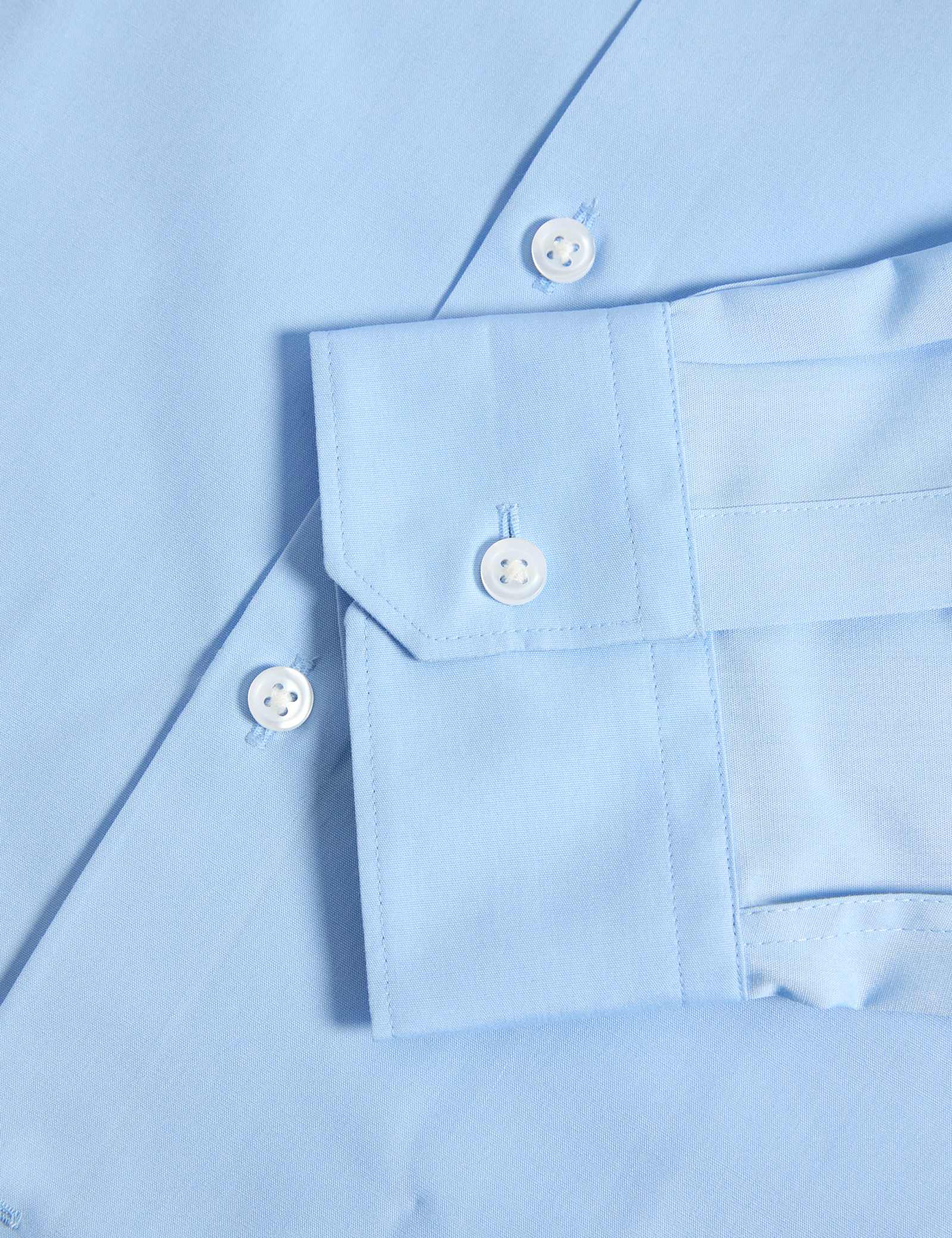 Easy Iron Slim Fit 2 Inch Shorter Cotton Blend Shirt - image 5