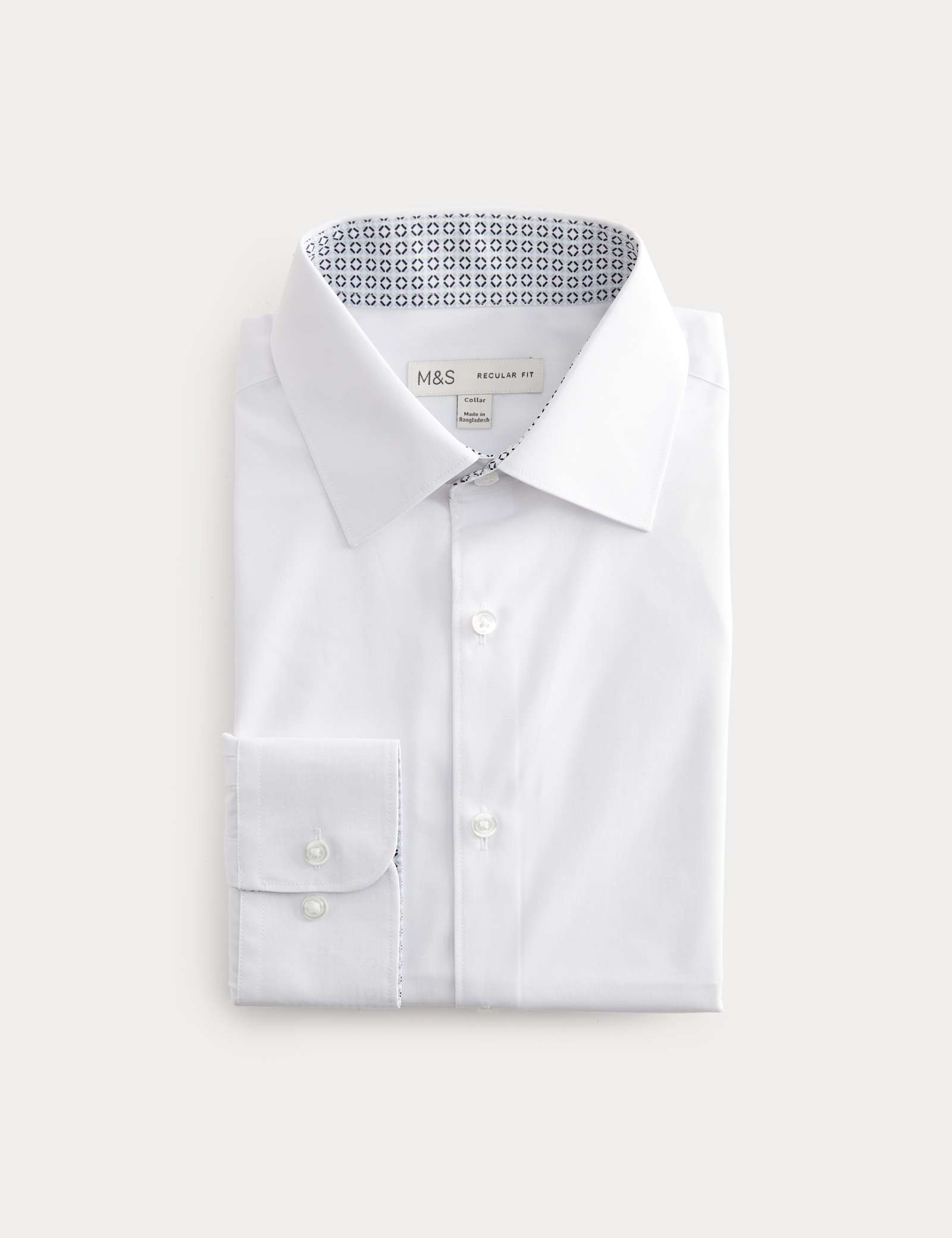 Regular Fit Easy Iron Cotton Blend Shirt - image 1