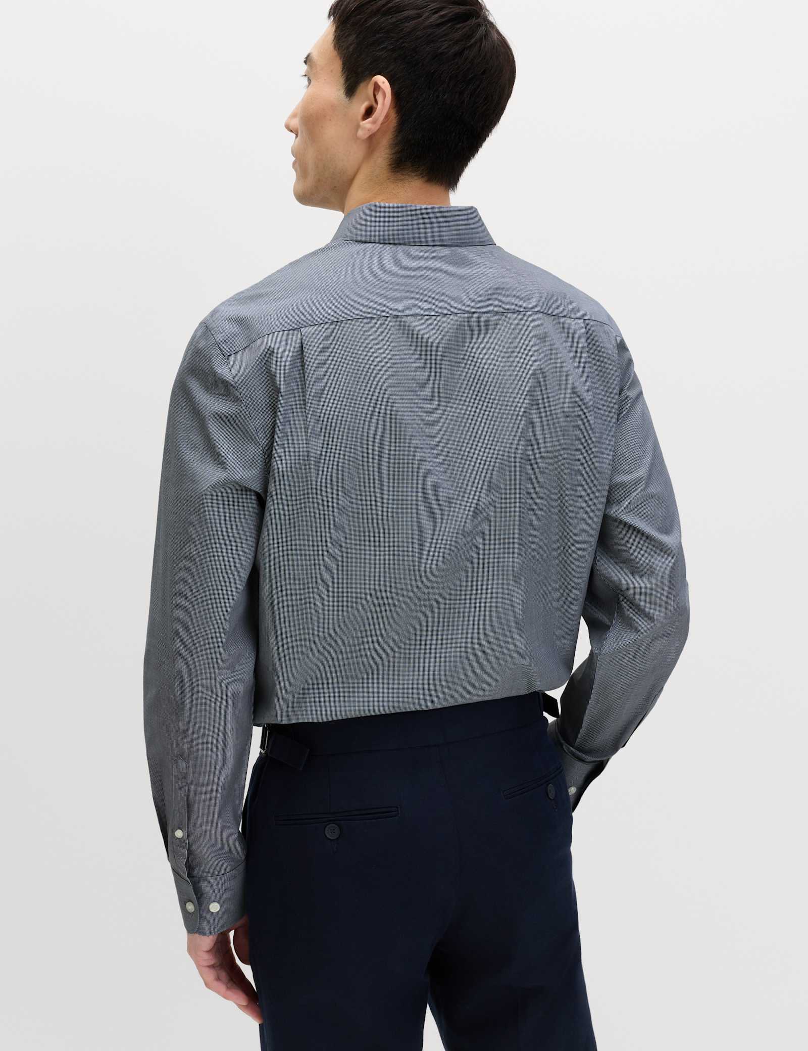 2 Pack Regular Fit Easy Iron Check Shirts - image 5
