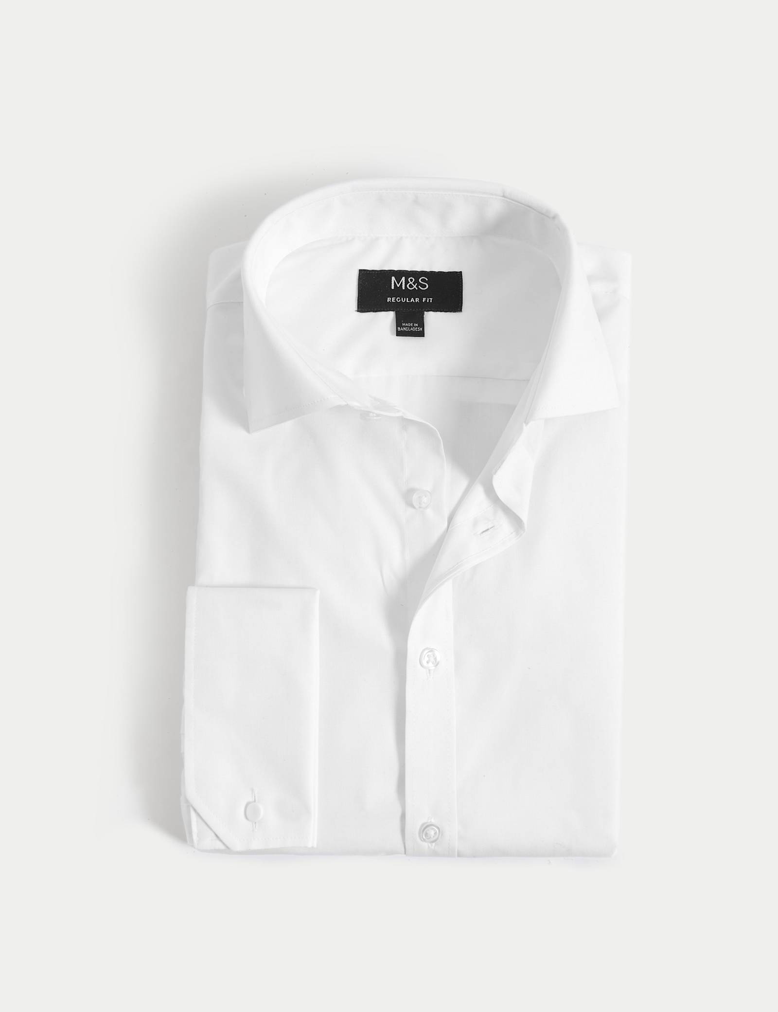 Regular Fit Cotton Blend Double Cuff Shirt - image 1