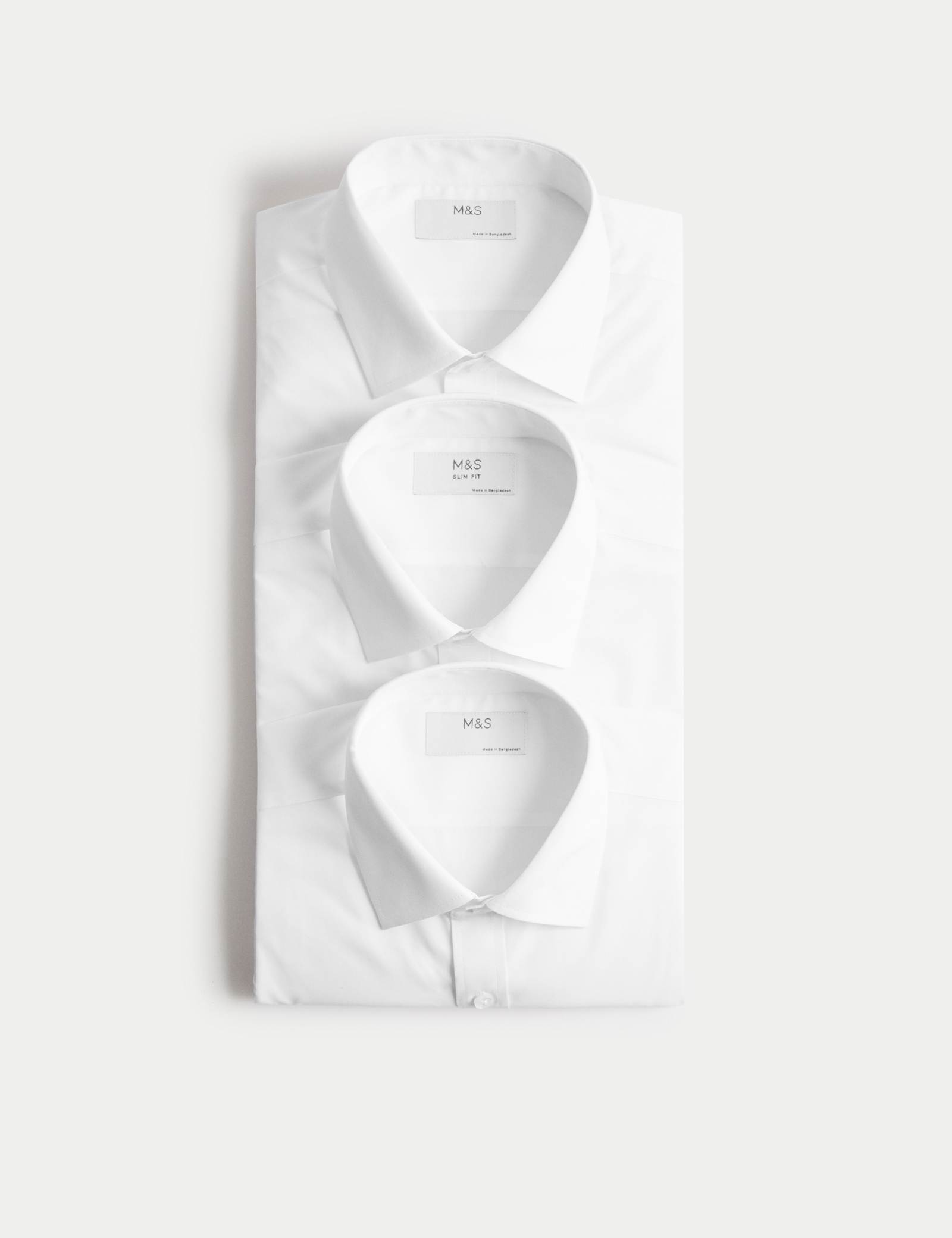2 Inch Shorter 3 Pack Slim Fit Easy Iron Long Sleeve Shirts - image 2