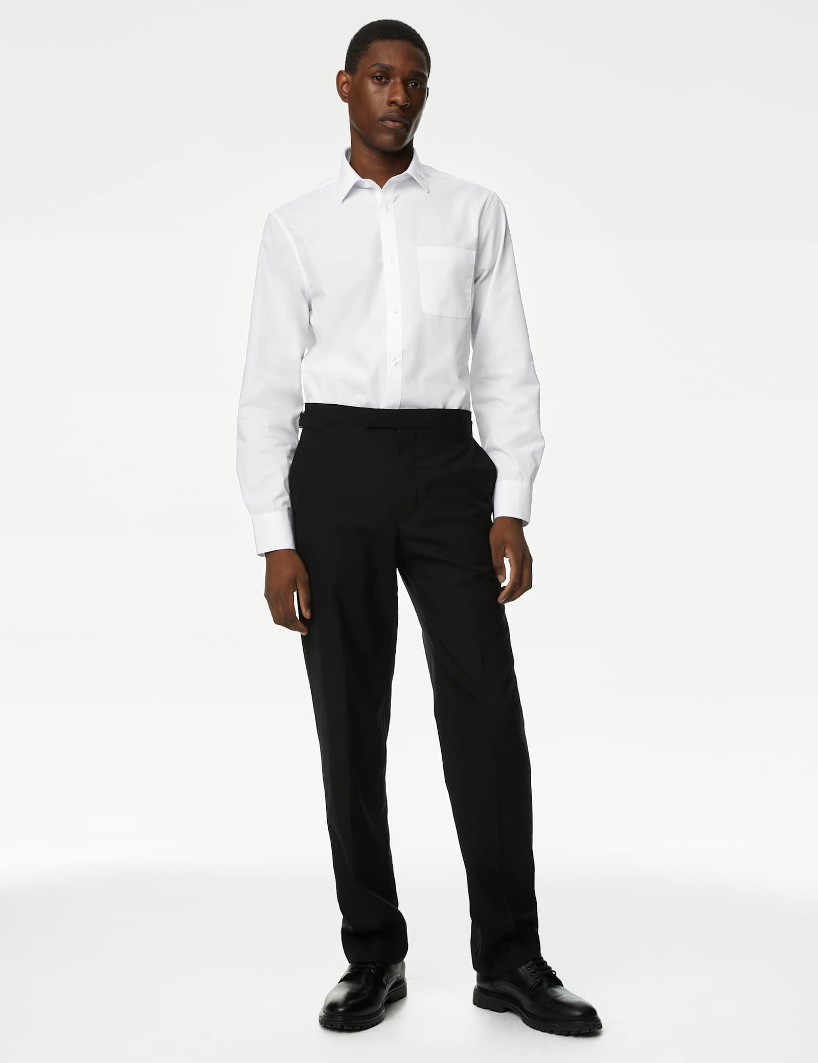 2 Inch Shorter 3 Pack Slim Fit Easy Iron Long Sleeve Shirts - image 5