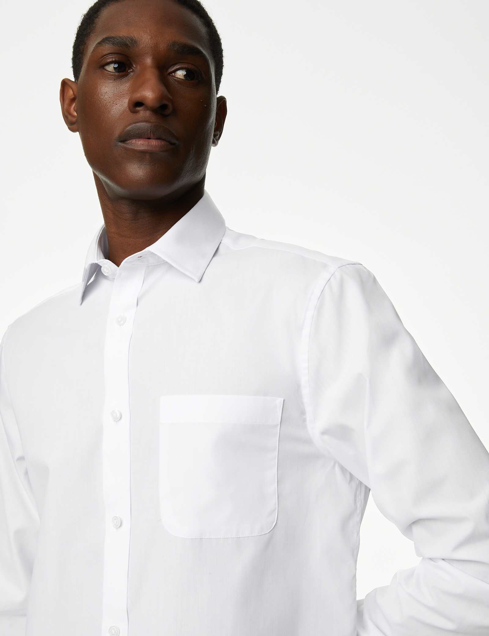 2 Inch Shorter 3 Pack Slim Fit Easy Iron Long Sleeve Shirts - image 4