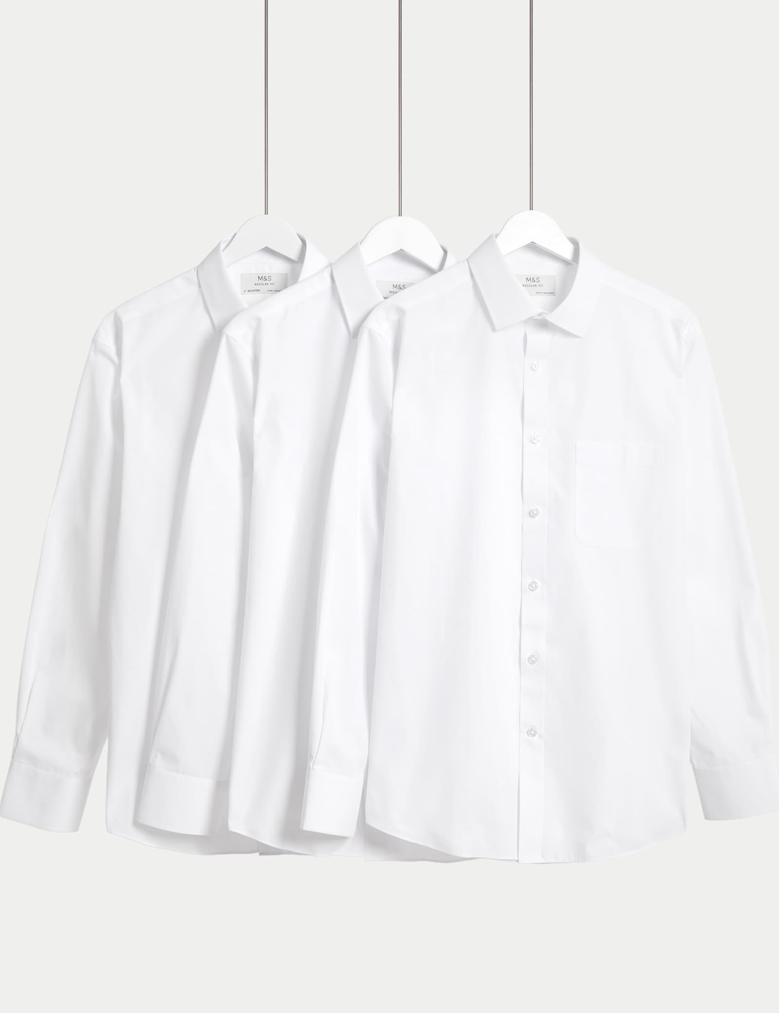 2 Inch Shorter 3 Pack Cotton Blend Shirts - image 2
