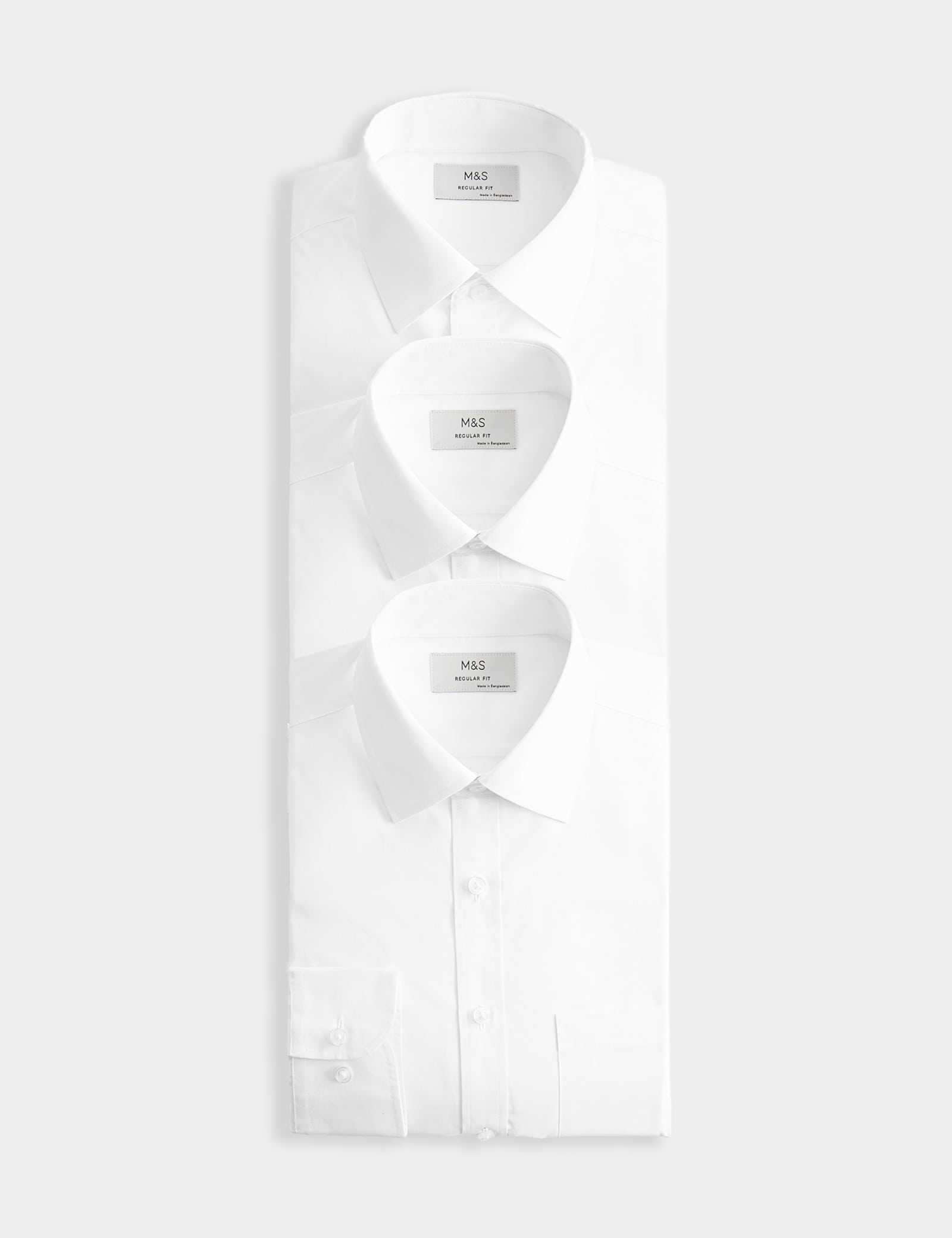3 Pack Regular Fit Easy Iron Long Sleeve Shirts - image 2