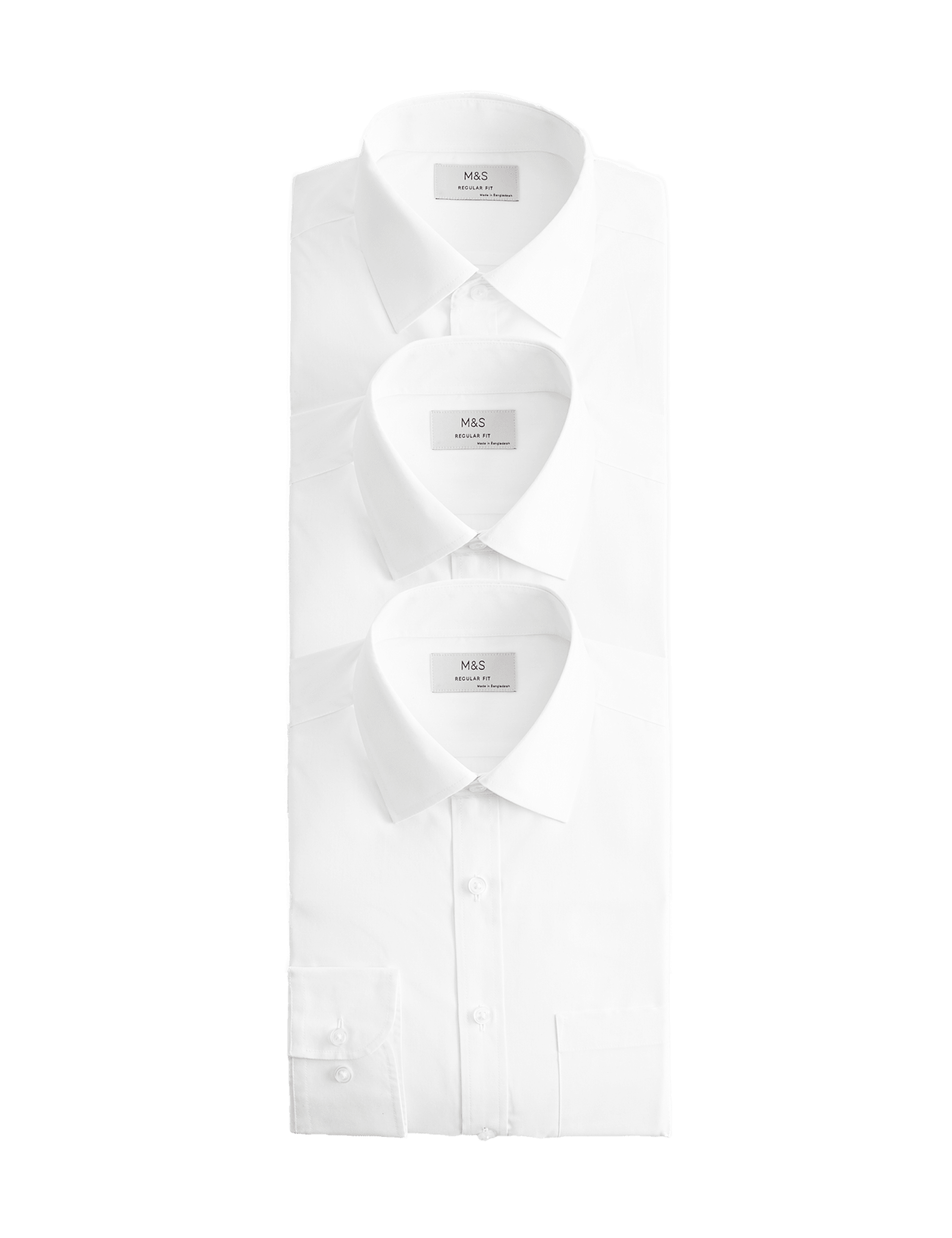 3 Pack Regular Fit Easy Iron Long Sleeve Shirts - image 3