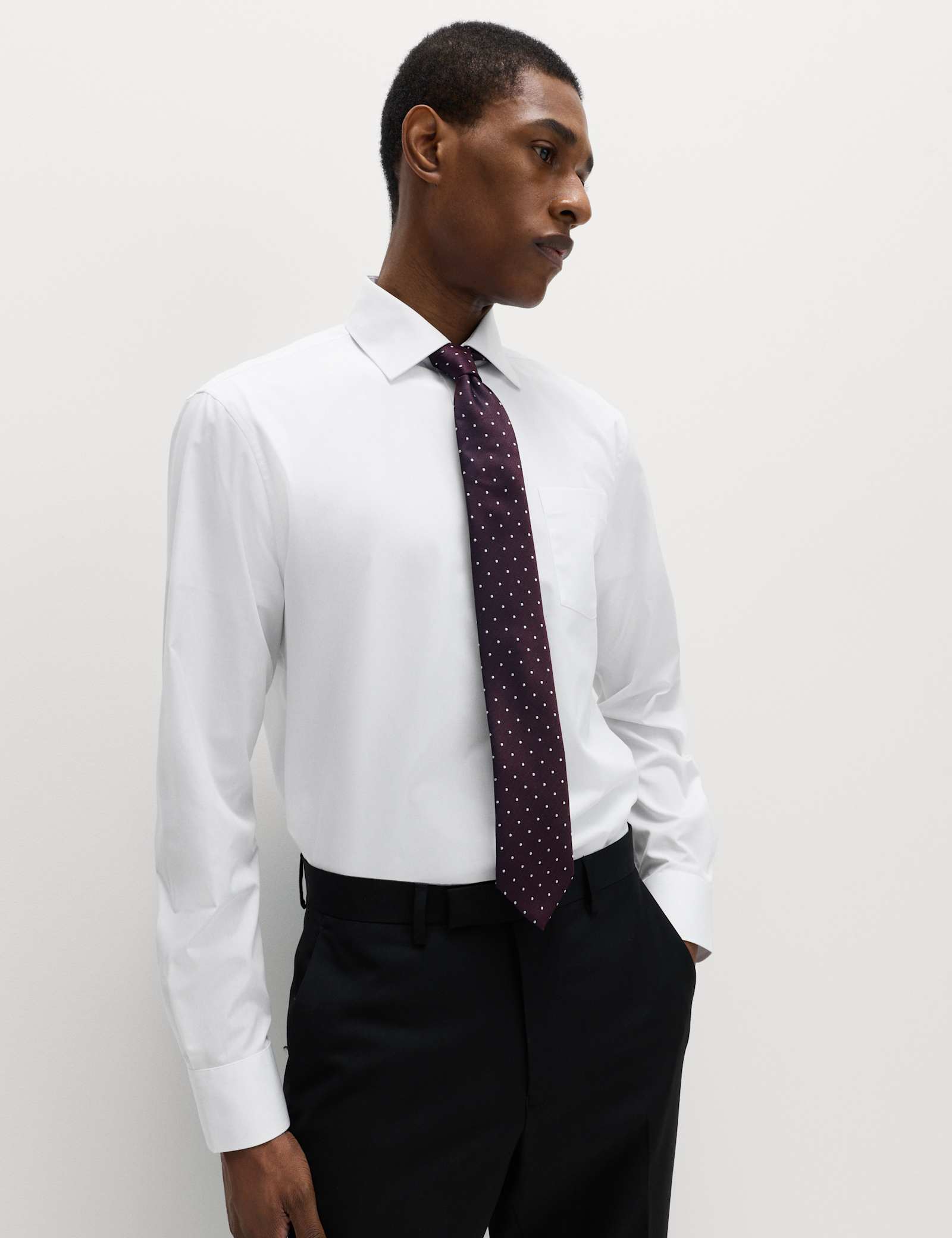 2 Pack Slim Fit Easy Iron Cotton Blend Shirts - image 2