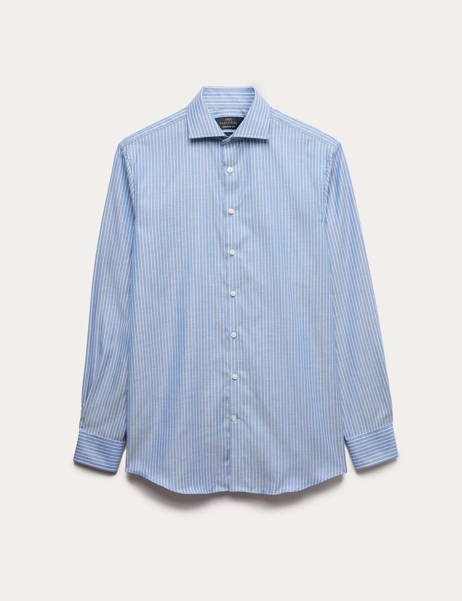 Regular Fit Pure Cotton Striped Luxury Shirt - image 1