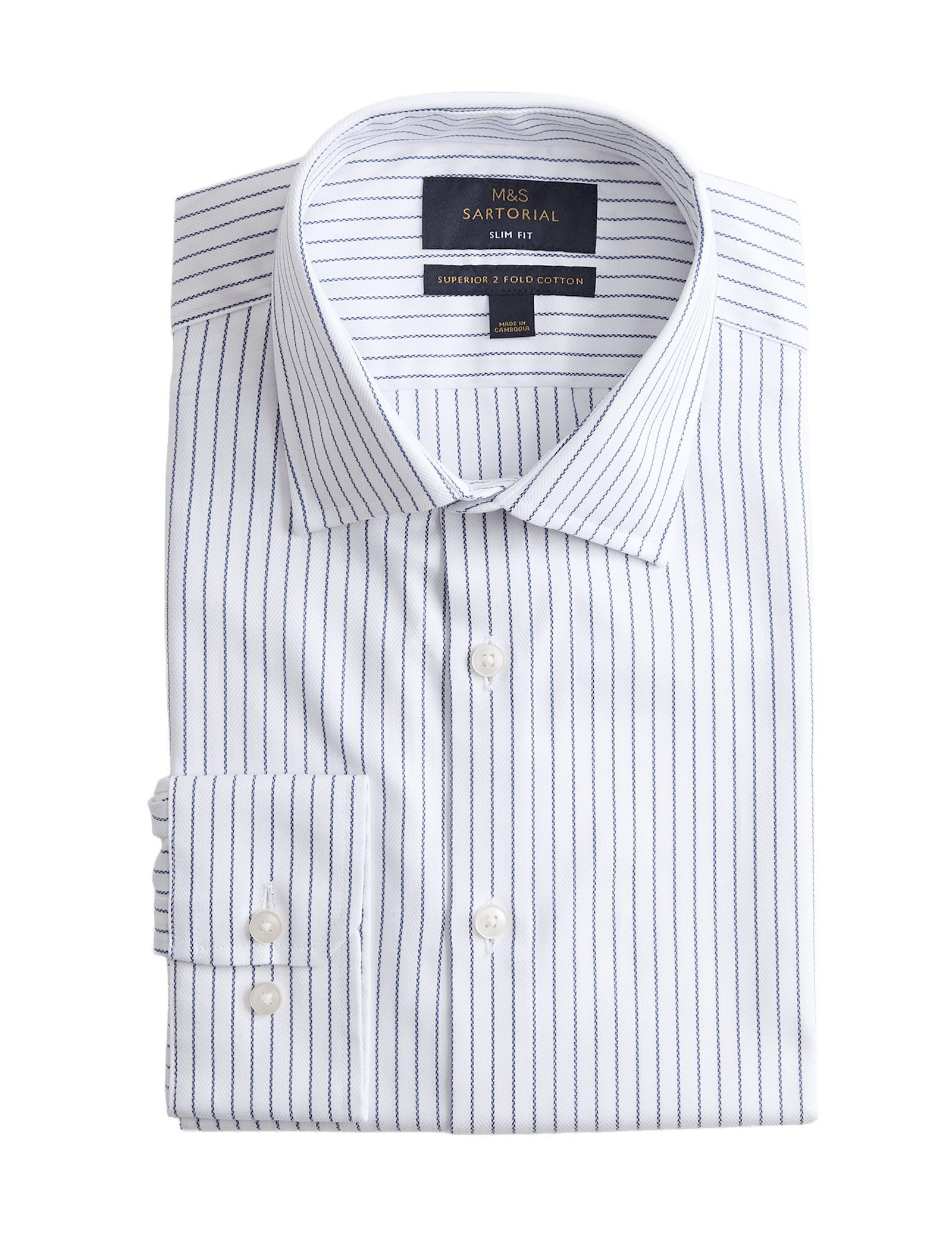 Slim Fit Pure Cotton Striped Shirt - image 3