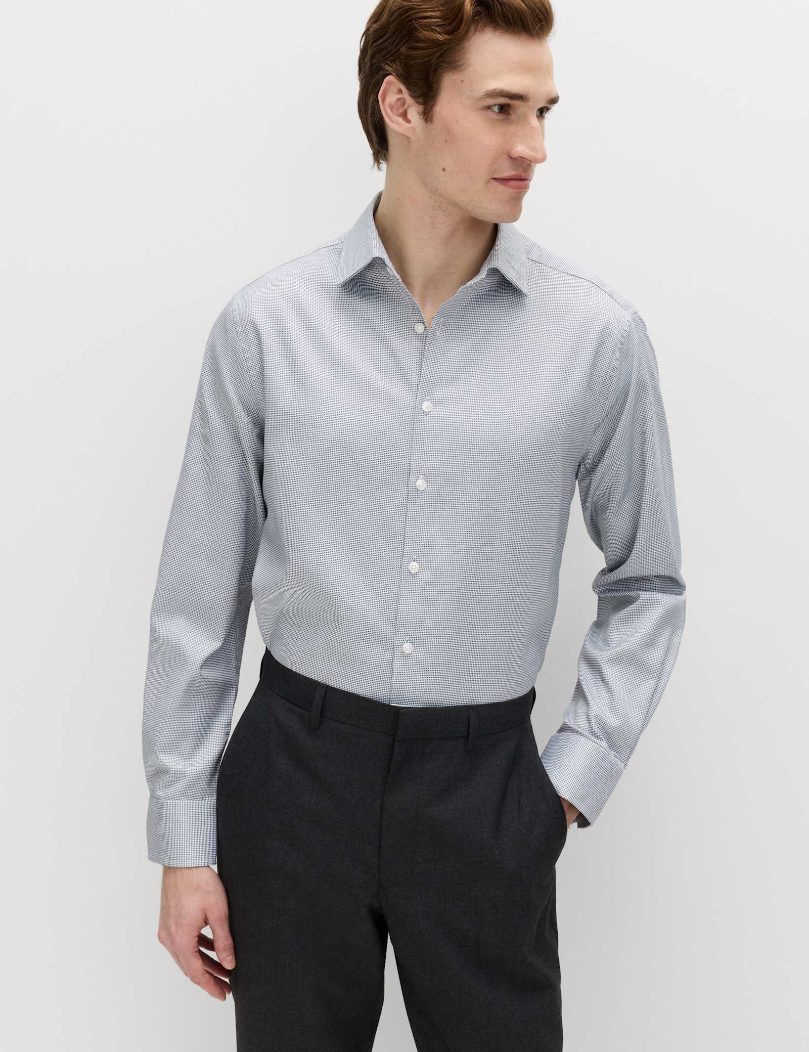 Regular Fit Pure Cotton Textured Luxury Shirt - image 2