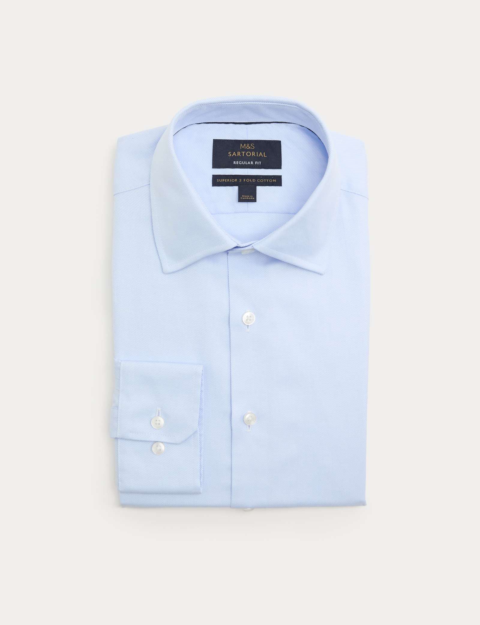Regular Fit Luxury Cotton Twill Shirt - image 1