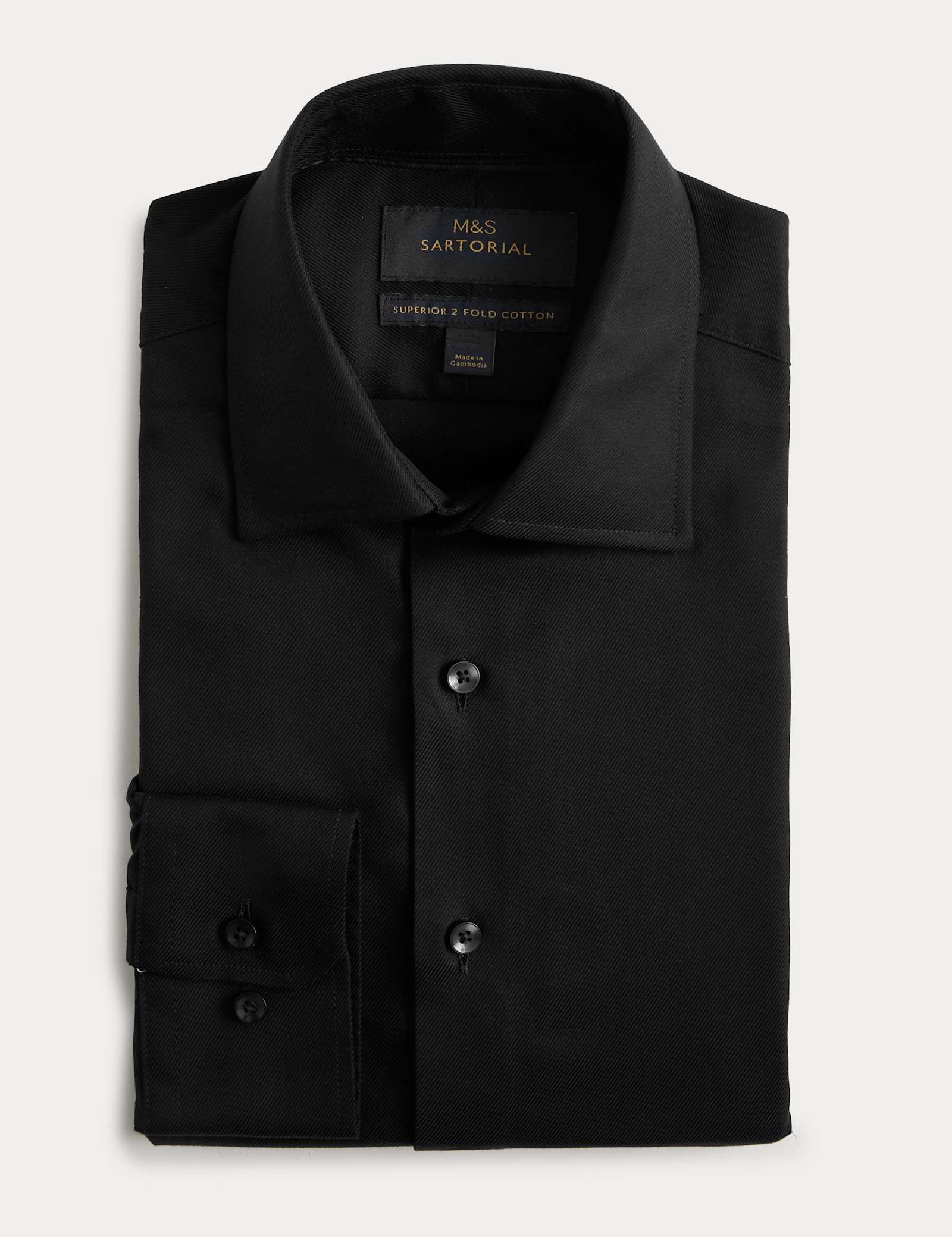 Slim Fit Luxury Cotton Twill Shirt - image 2