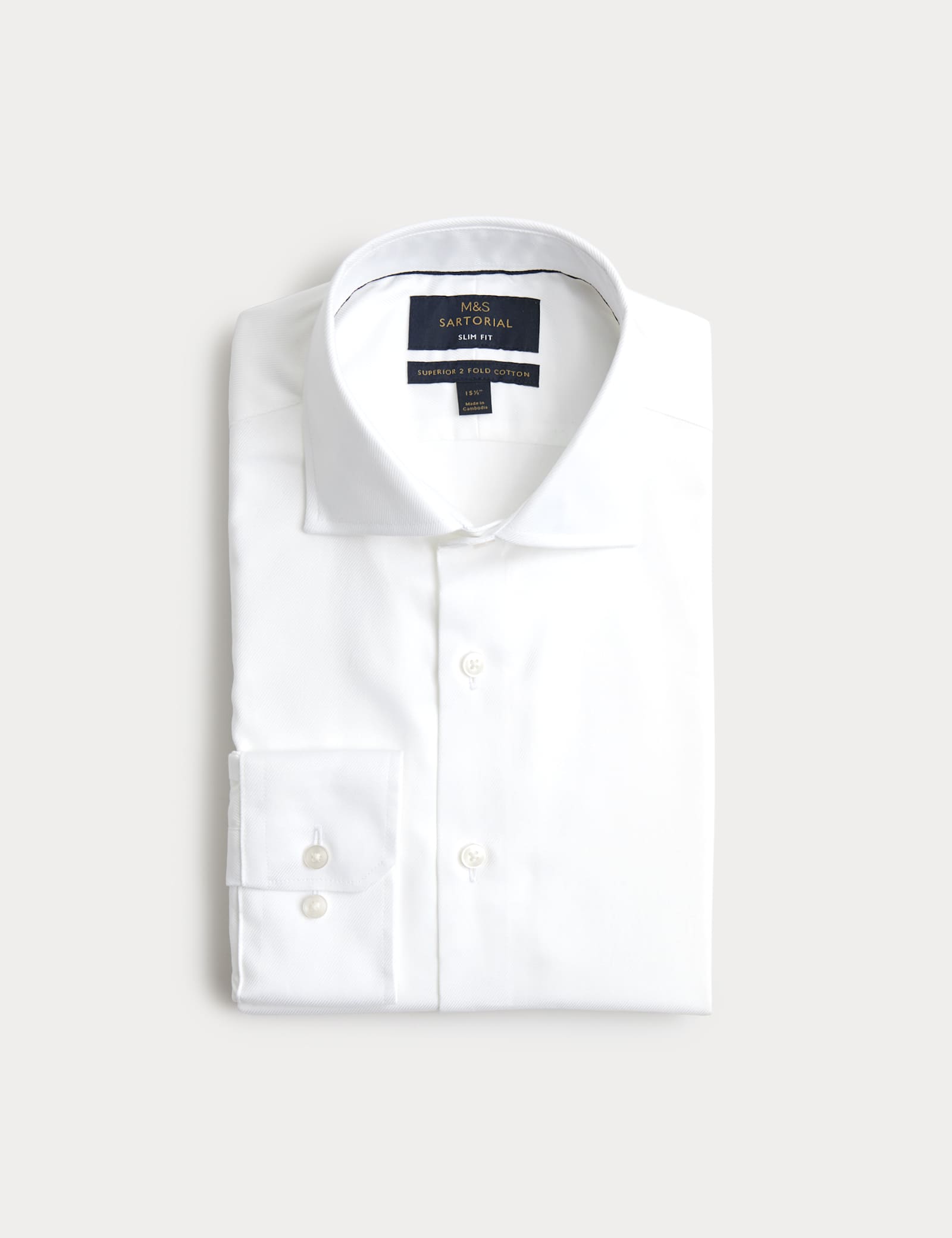 Slim Fit Easy Iron Pure Cotton Shirt - image 1