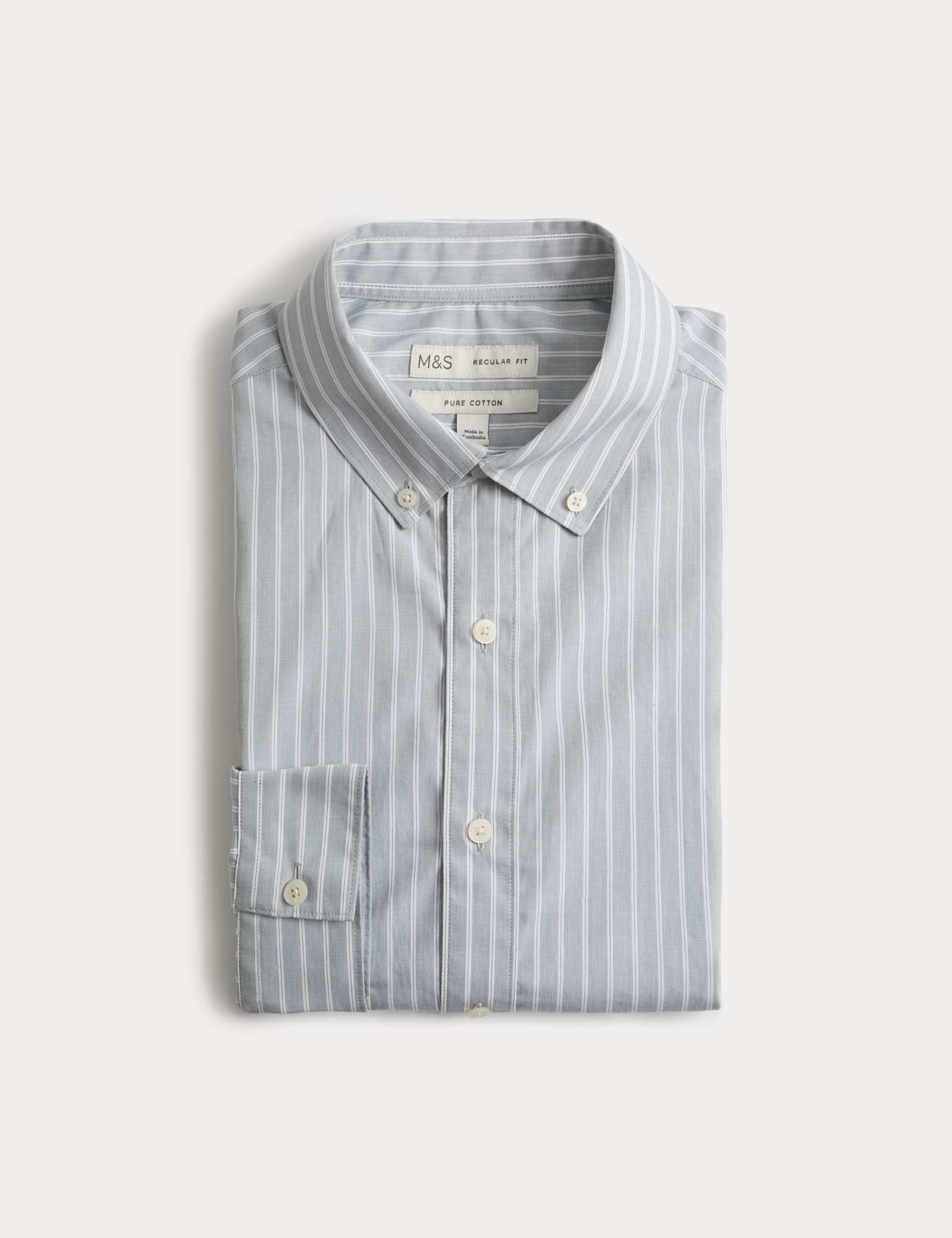 Regular Fit Pure Cotton Striped Shirt - image 2