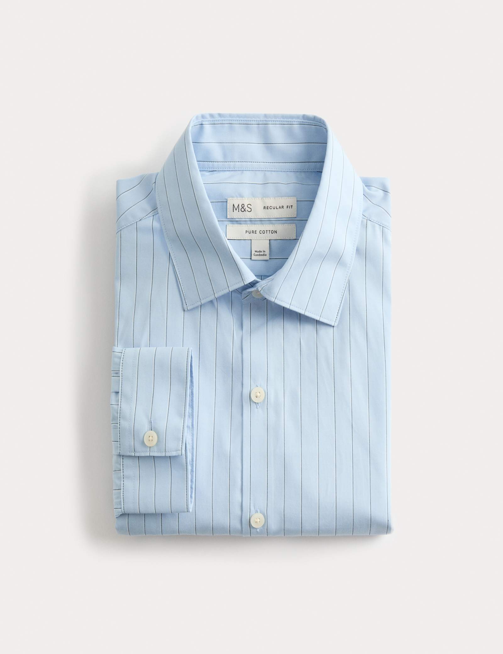 Regular Fit Pure Cotton Striped Shirt - image 2