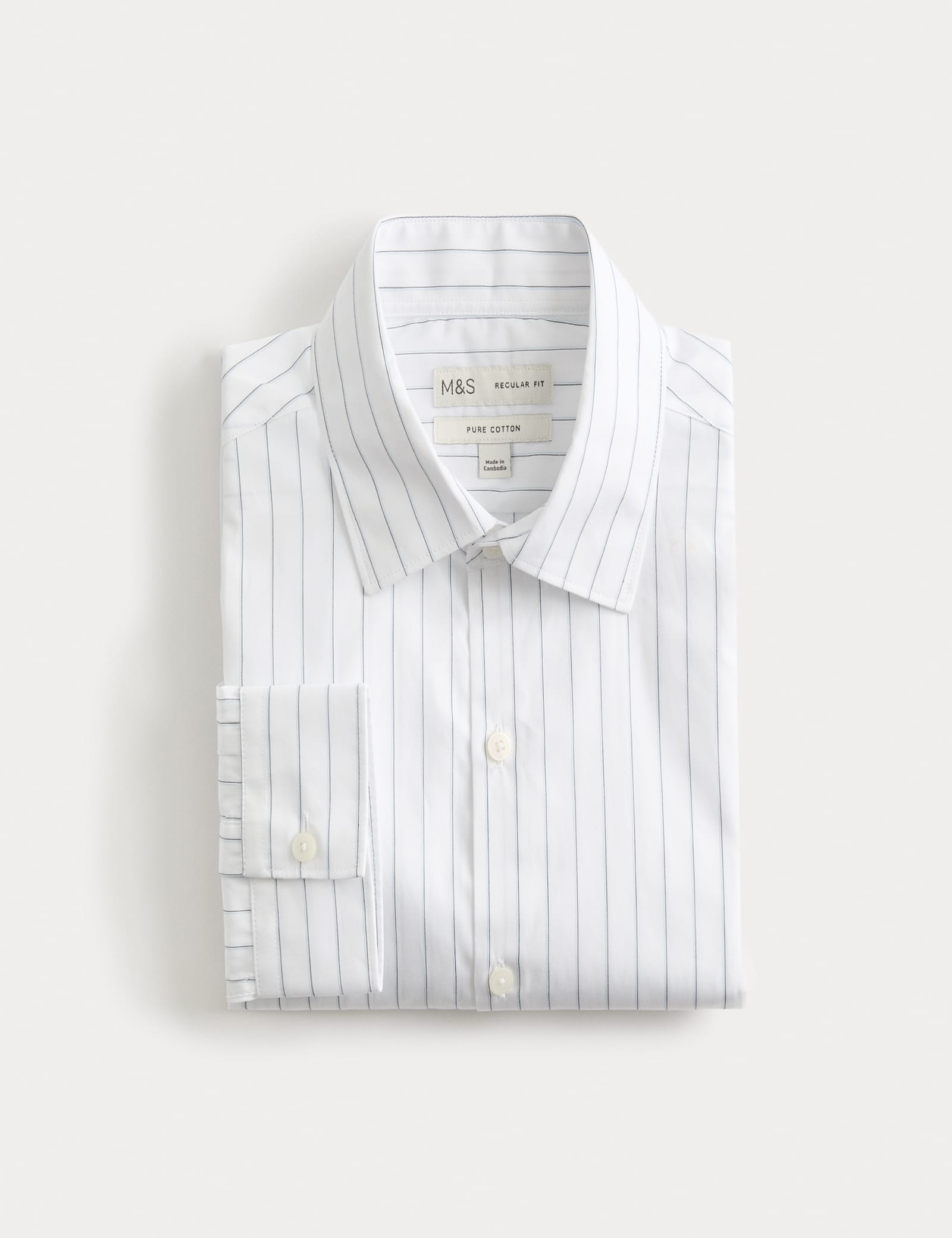 Regular Fit Pure Cotton Striped Shirt - image 1